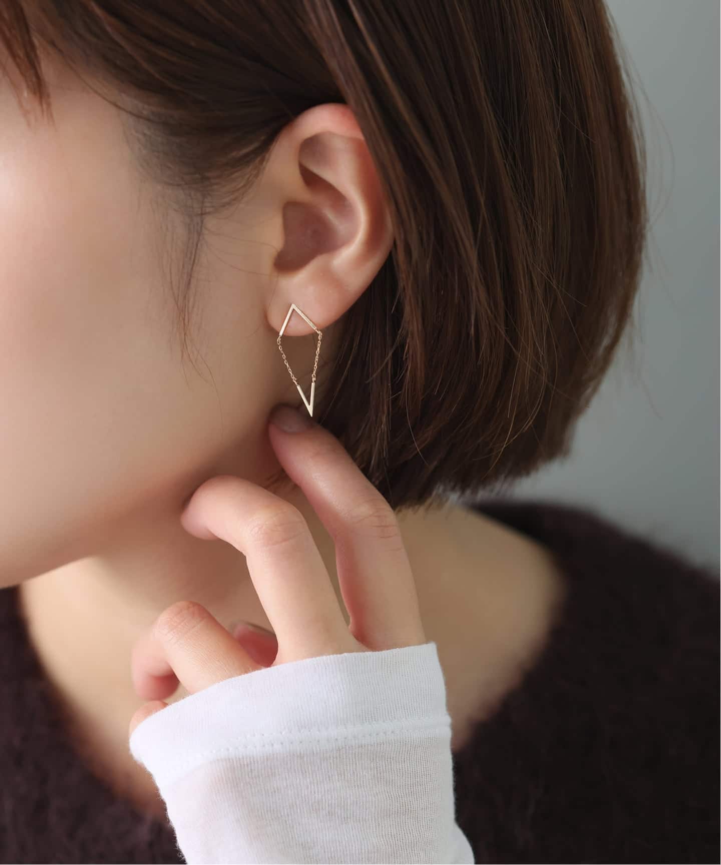スイングVピアス K10（両耳）（ピアス（両耳用））｜Lilas（リラ）の