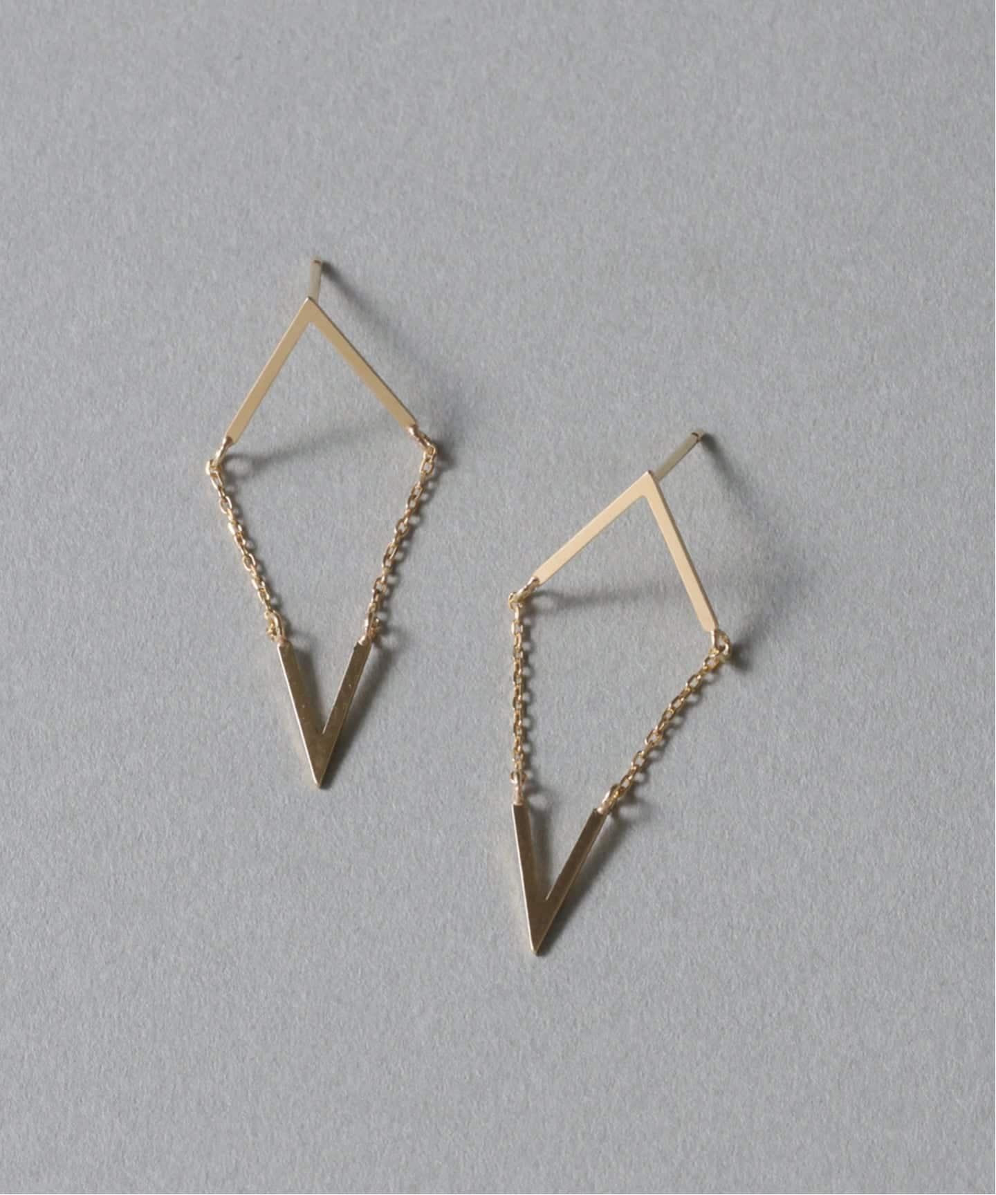 予約》スイングVピアス K10（両耳）（ピアス（両耳用））｜Lilas（リラ