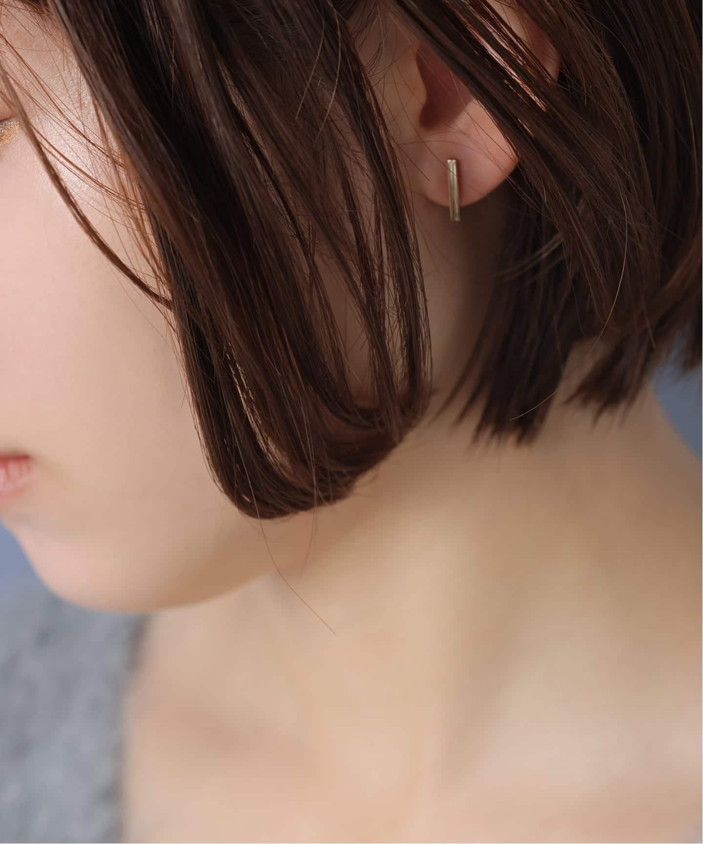 12mmブロックピアス K10（両耳）（ピアス（両耳用））｜Lilas（リラ