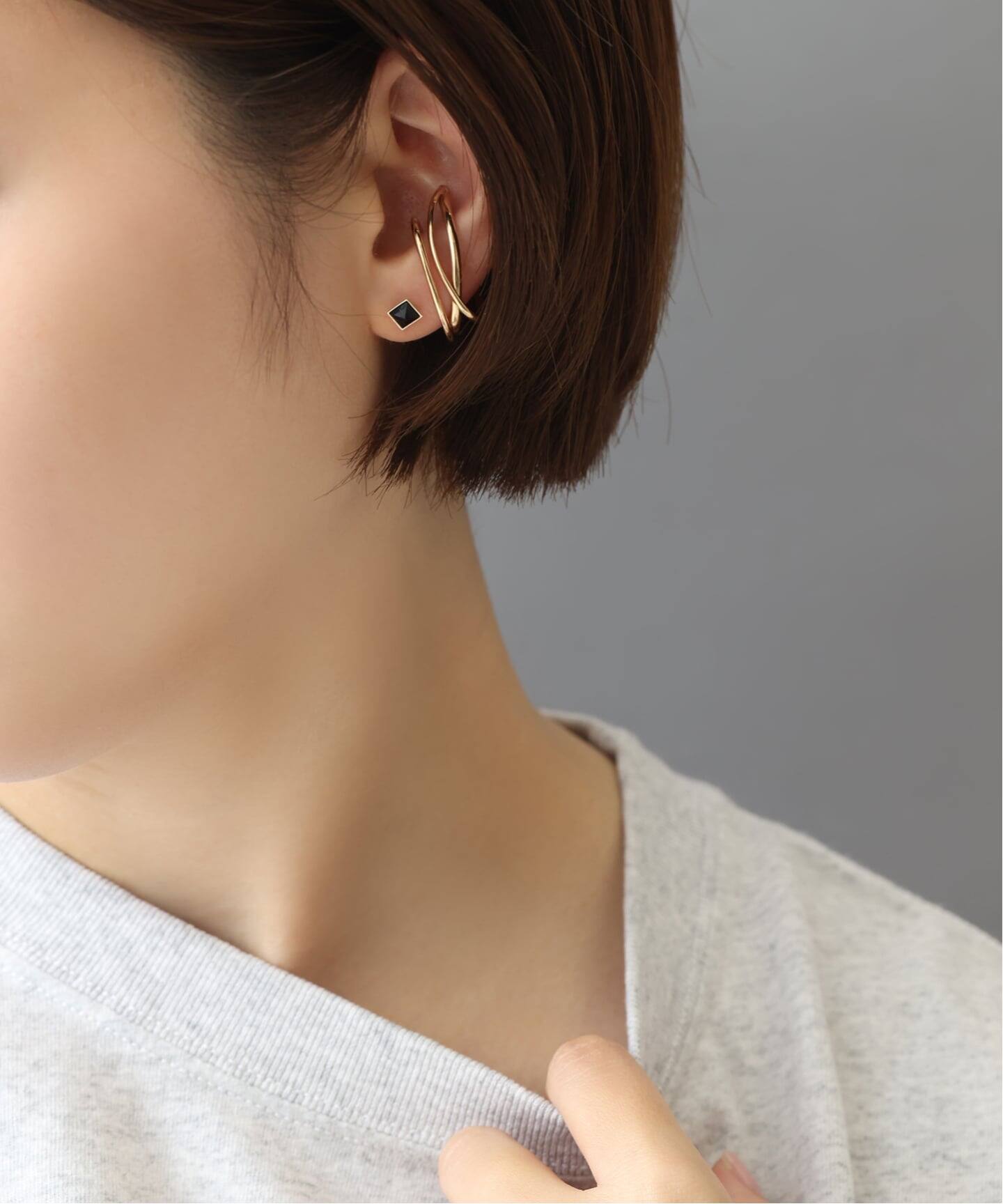 ダブルクロスイヤーカフ K10（片耳）（イヤーカフ）｜Lilas（リラ）の