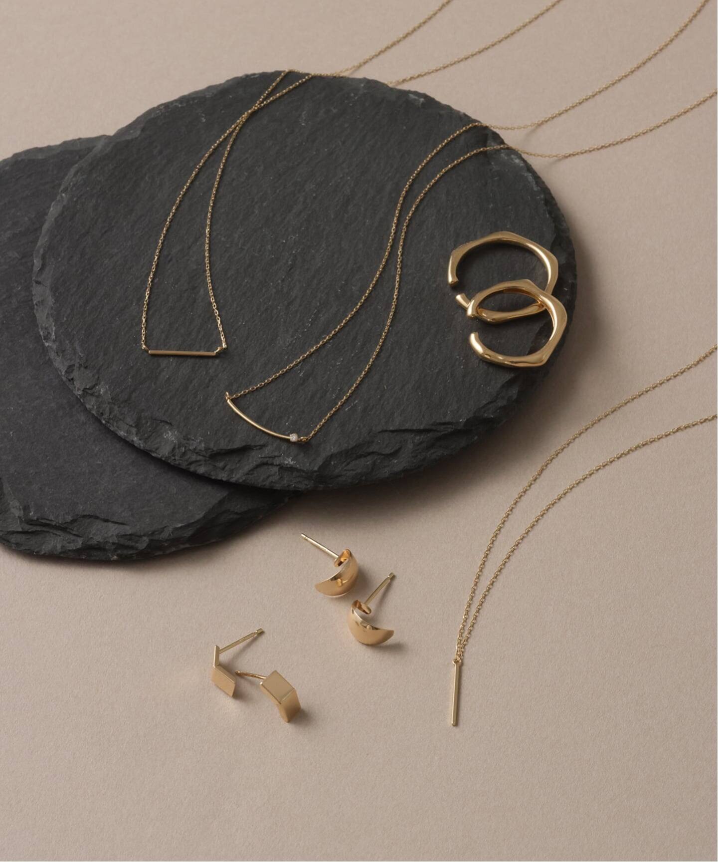 スモールベントピアス K10（両耳）（ピアス（両耳用））｜Lilas（リラ