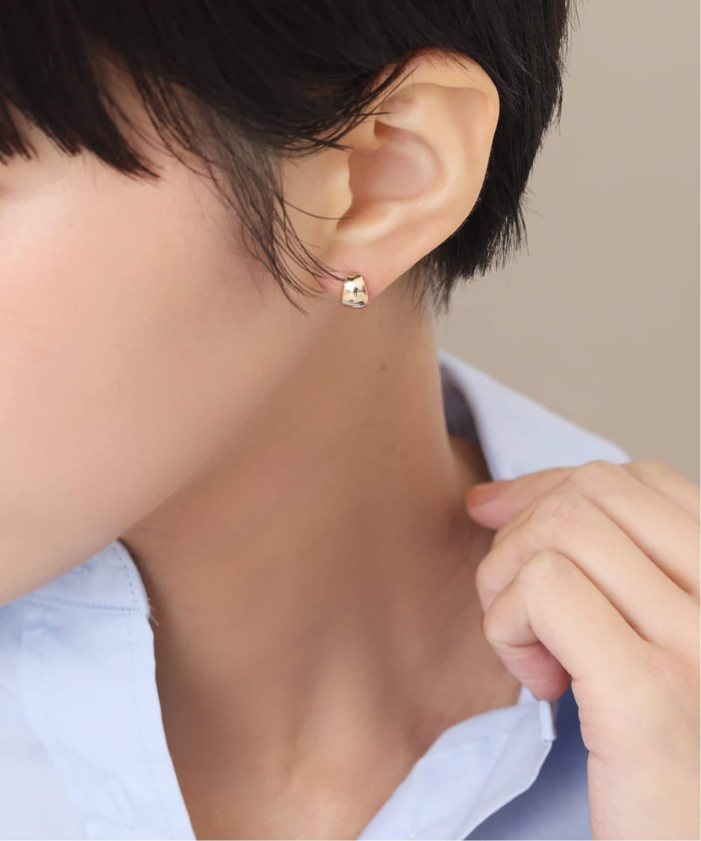 Lilas スモールムーンピアス K10(両耳) スモールムーンピアス K10（両耳）（ピアス（両耳用））｜Lilas（リラ