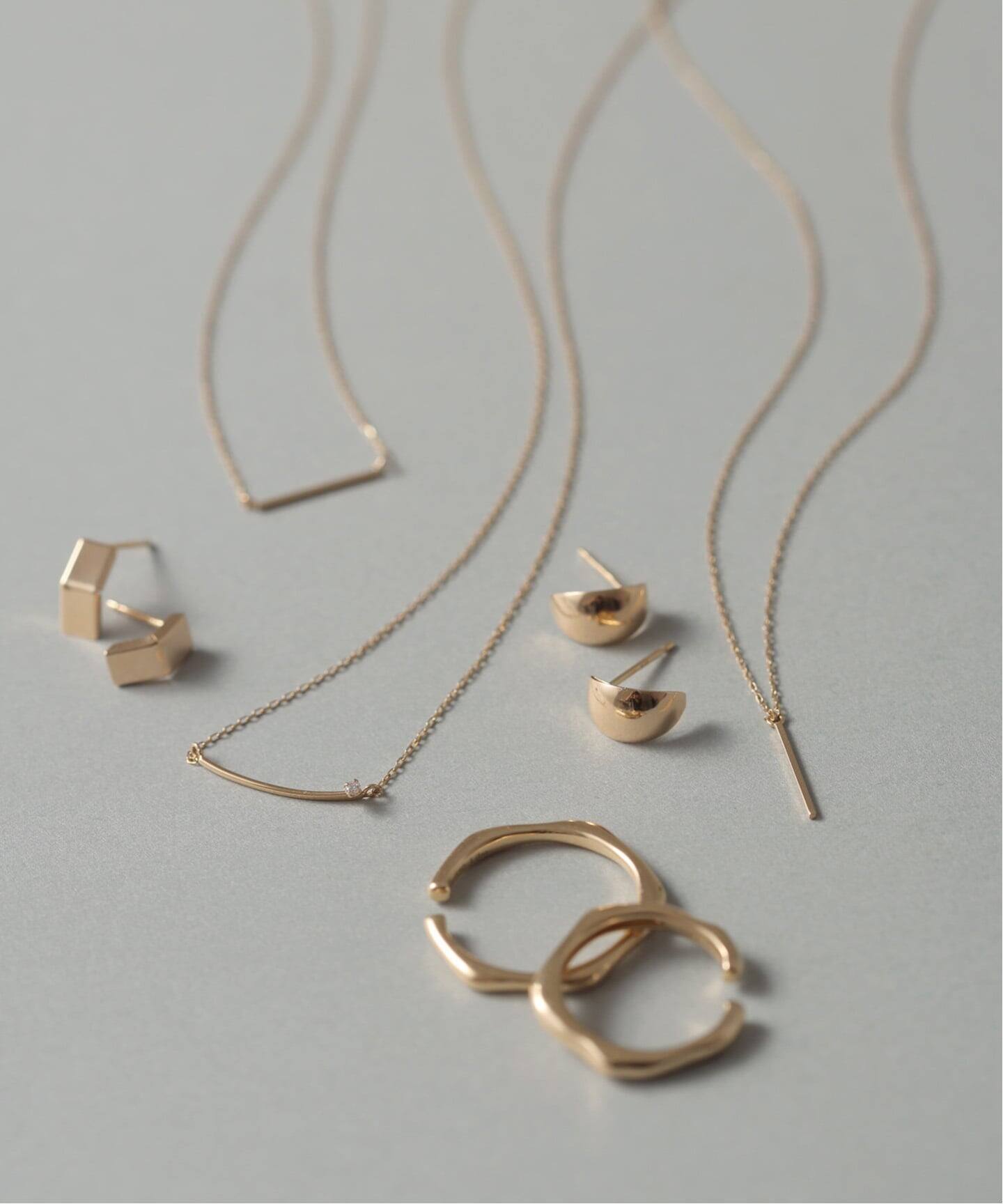 スモールムーンピアス K10（両耳）（ピアス（両耳用））｜Lilas（リラ