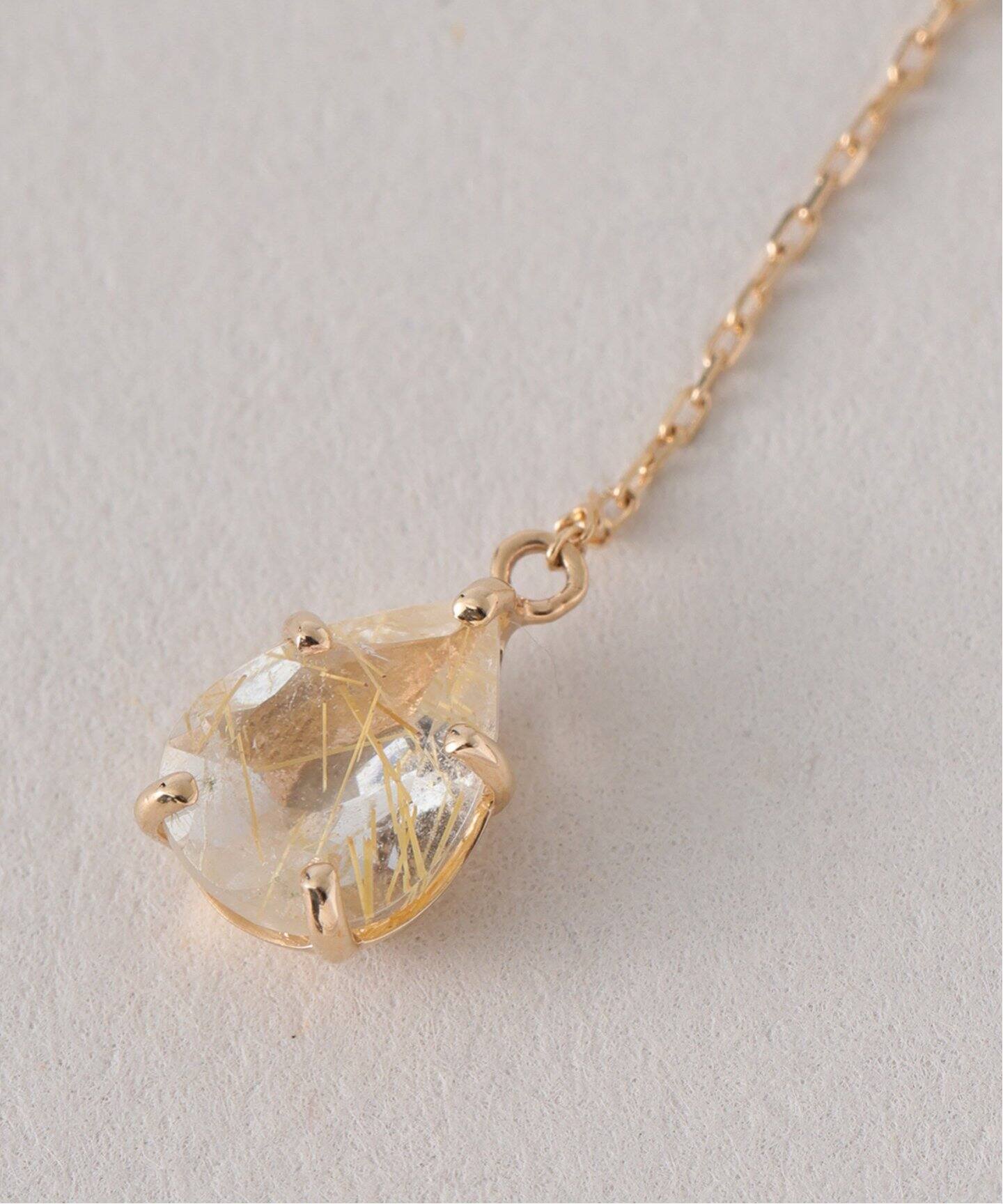ティアドロップルチルピアス K10（両耳）（ピアス（両耳用