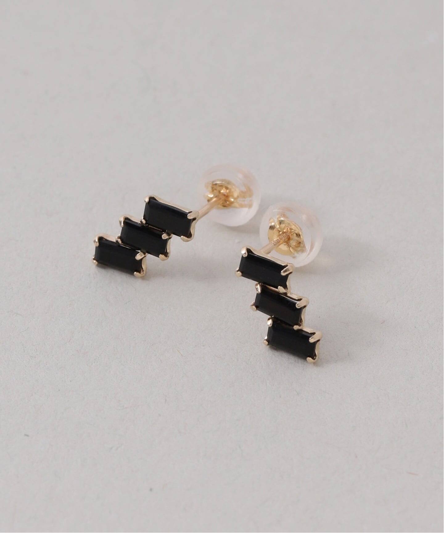 セミトーンオニキスピアス K10(両耳)（ピアス（両耳用））｜Lilas