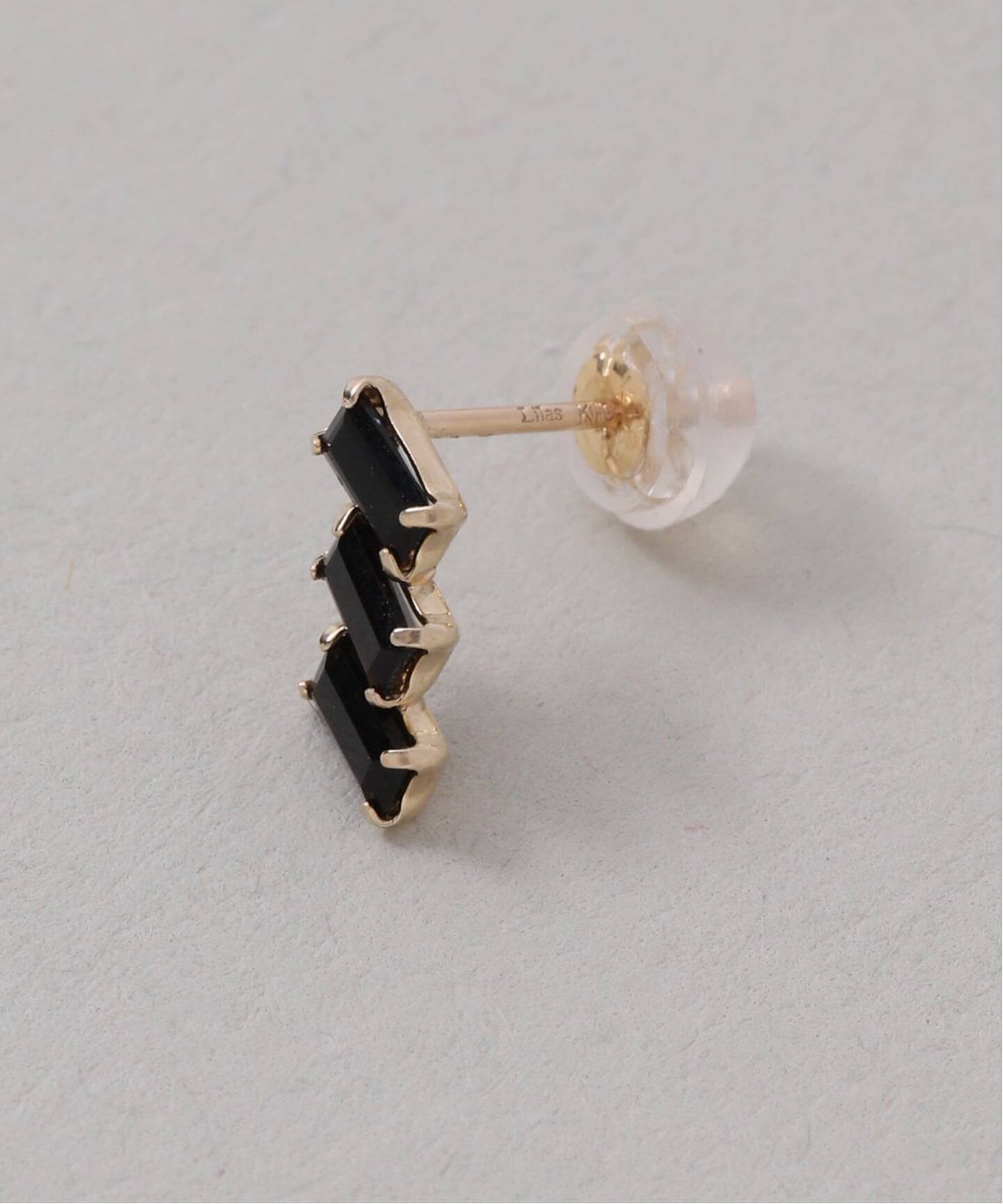 セミトーンオニキスピアス K10(両耳)（ピアス（両耳用））｜Lilas