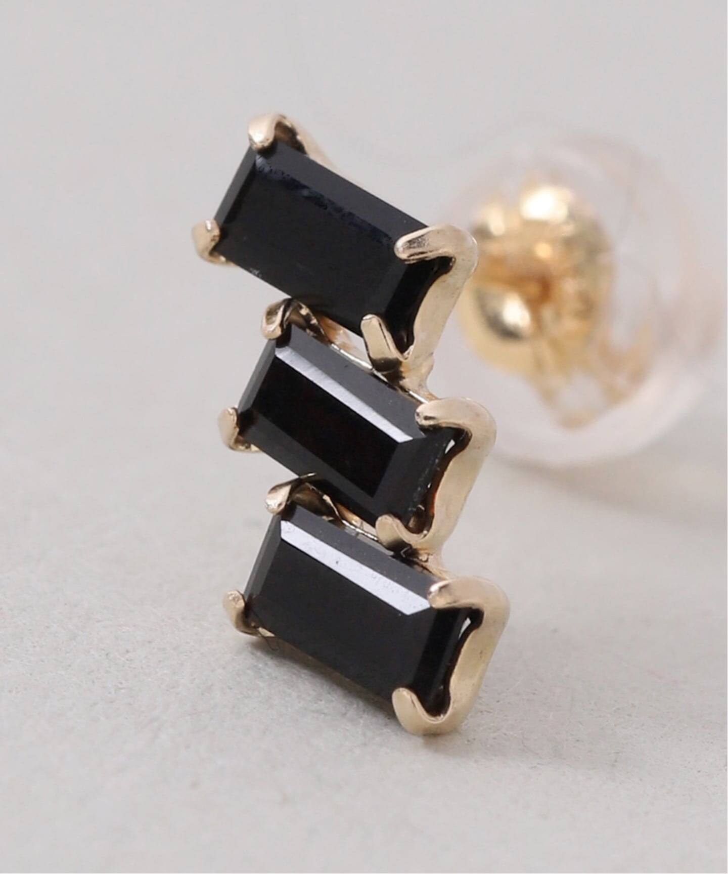 セミトーンオニキスピアス K10(両耳)（ピアス（両耳用））｜Lilas