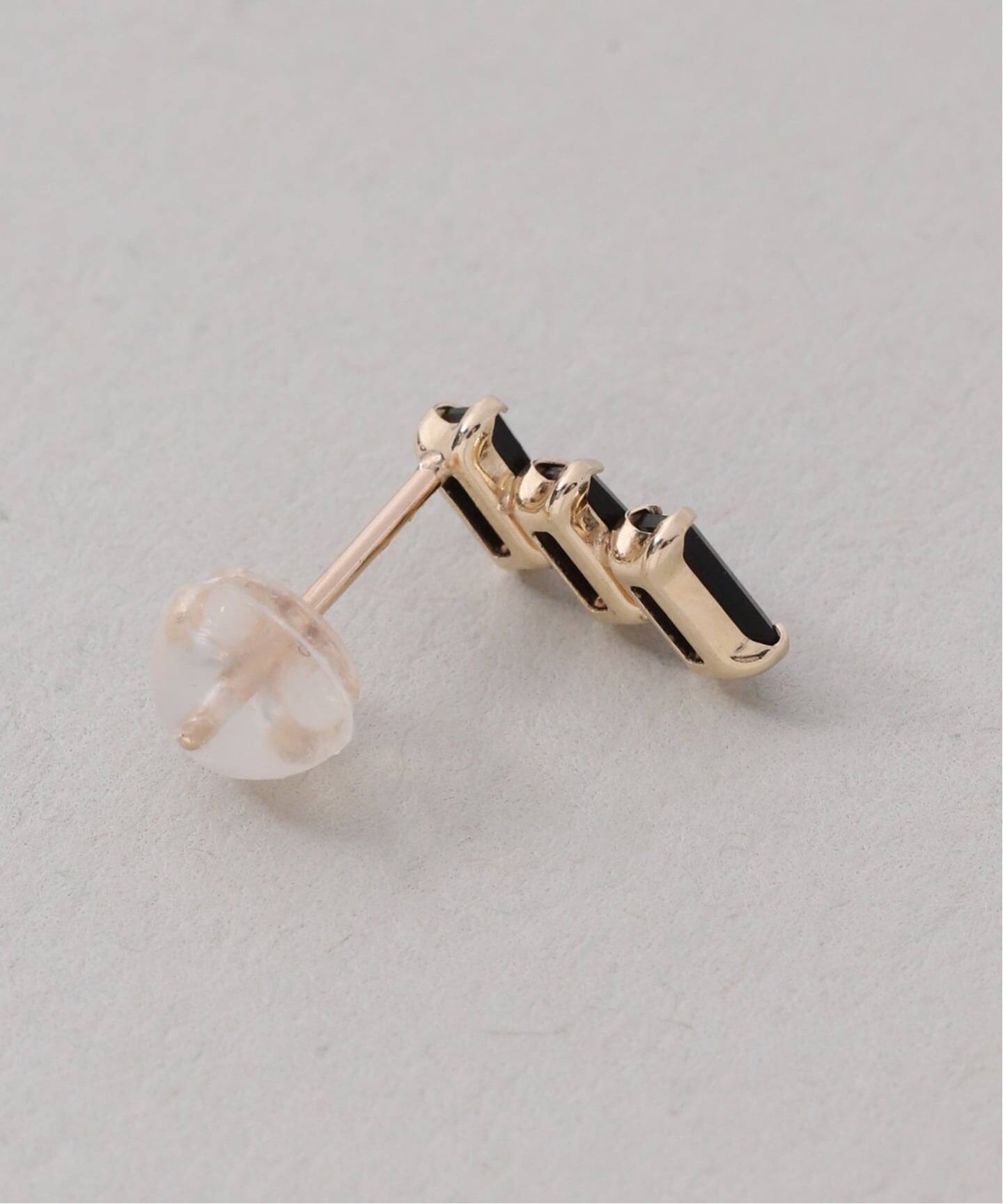 セミトーンオニキスピアス K10(両耳)（ピアス（両耳用））｜Lilas