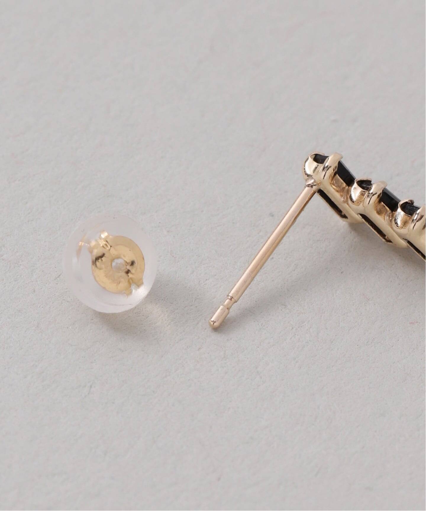 セミトーンオニキスピアス K10(両耳)（ピアス（両耳用））｜Lilas