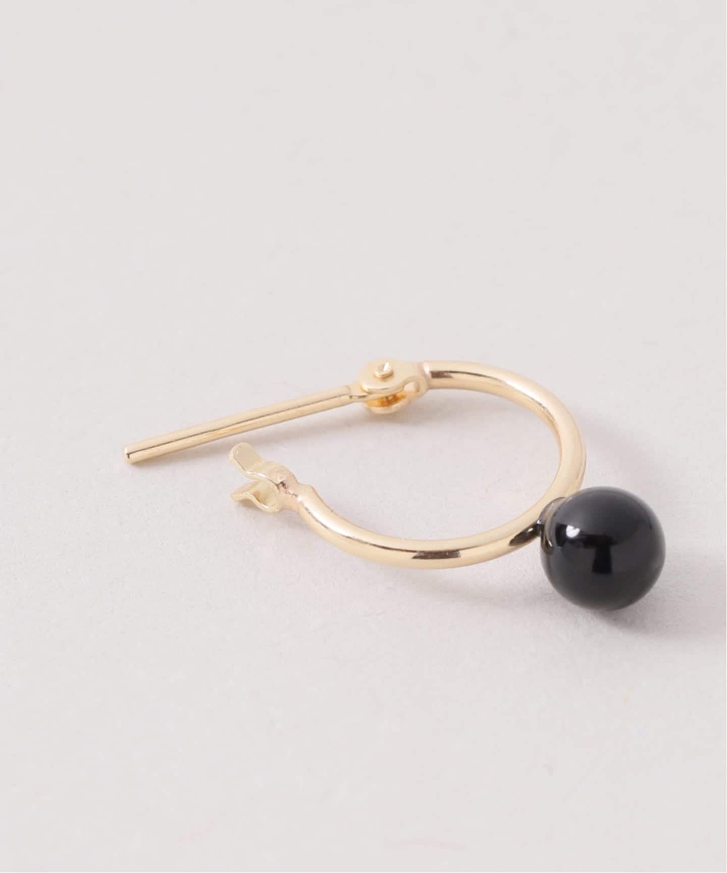 Spick & Span オニキスフープピアスS K10 WEB限定予約》オニキスフープピアスS K10（両耳）（ピアス（両耳