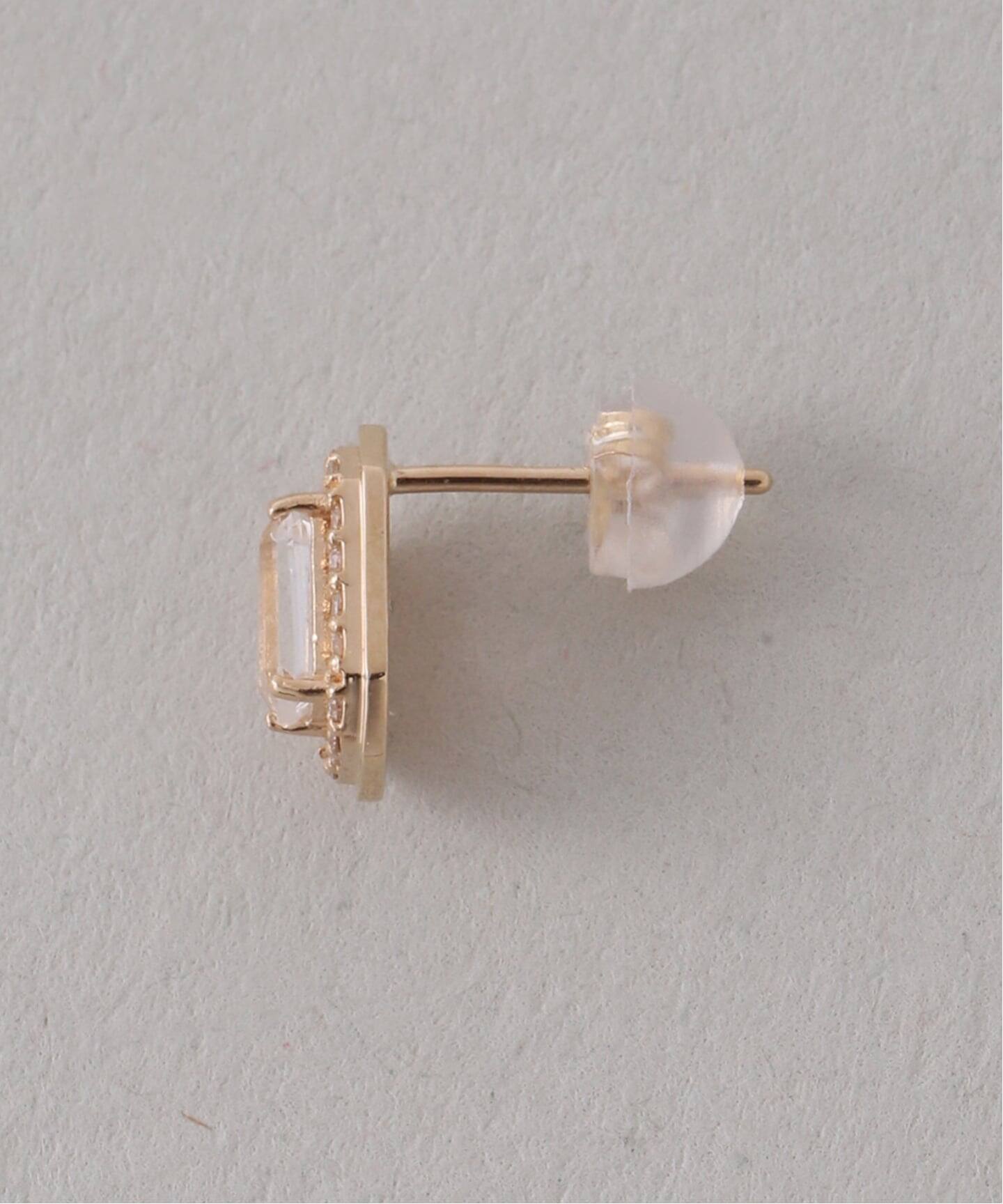 アップグレードホワイトトパーズピアス K18(両耳)（ピアス（両耳用