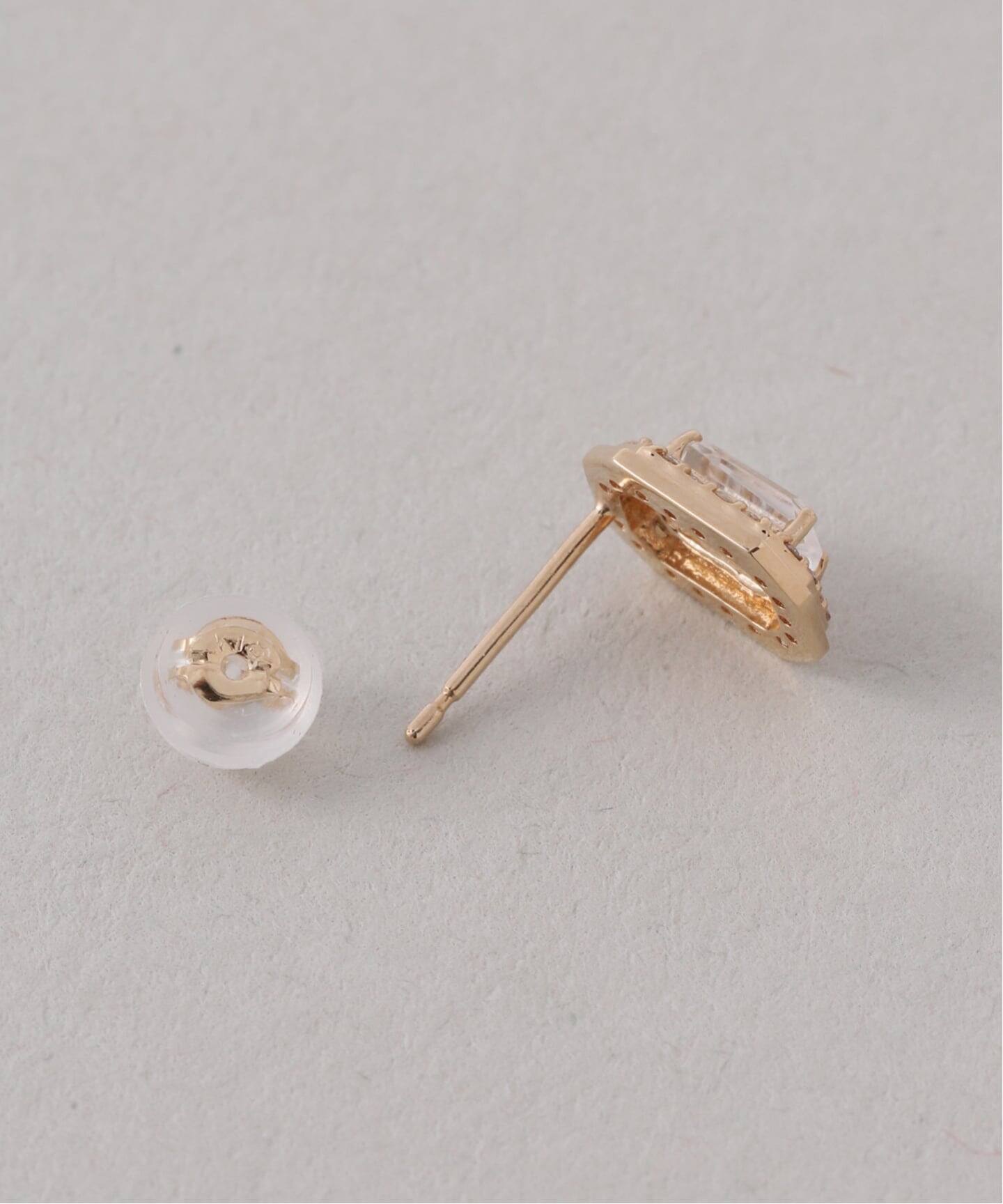 アップグレードホワイトトパーズピアス K18(両耳)（ピアス（両耳用
