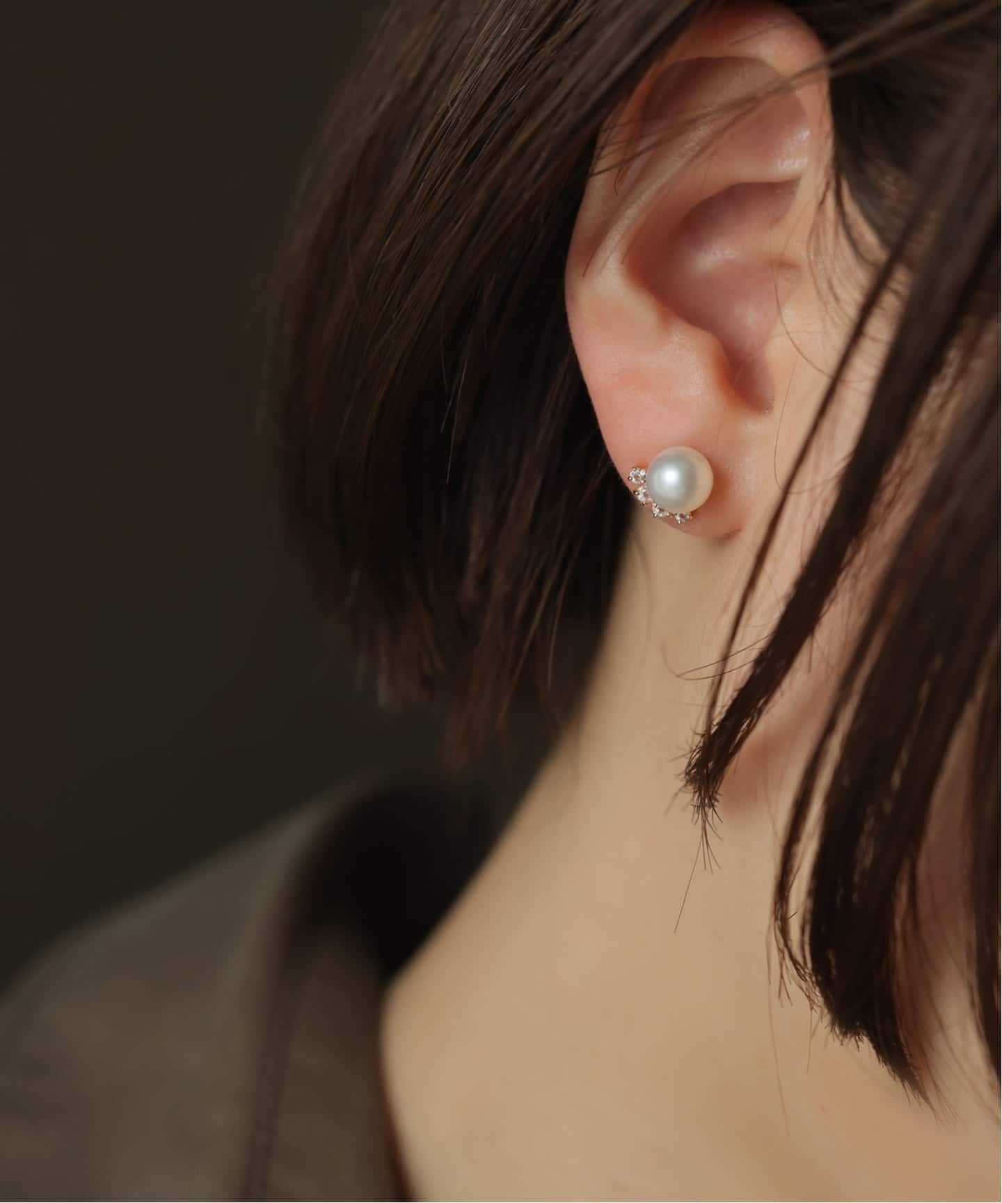 k10 YG パールピアス　両耳 Spick & Span｜《予約》バロックパールバーピアス K10(両耳