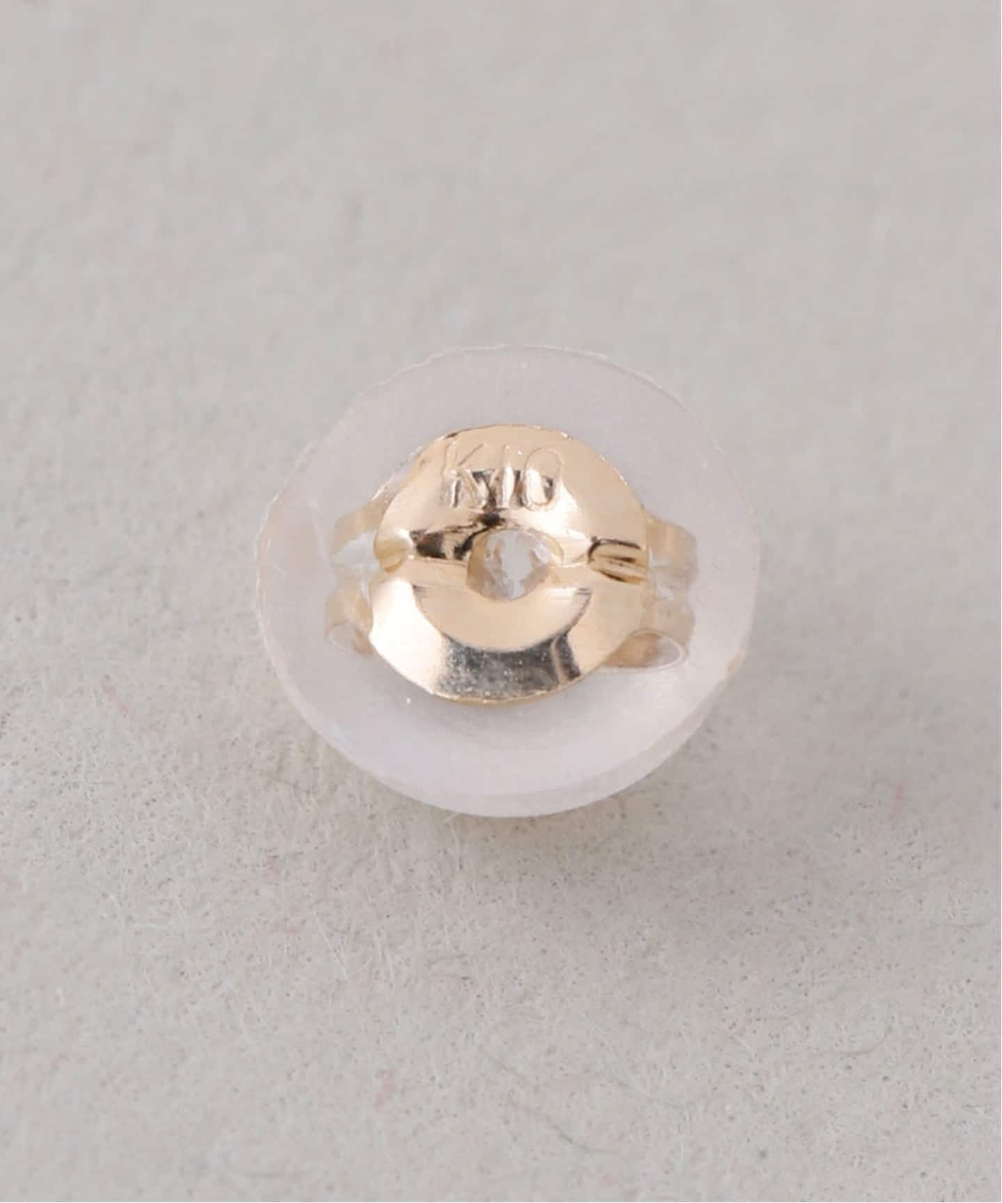 pt900 天然ルビー ホワイトトパーズ ピアス 7mmパール*ホワイトトパーズピアス K10（両耳）（ピアス（両耳用