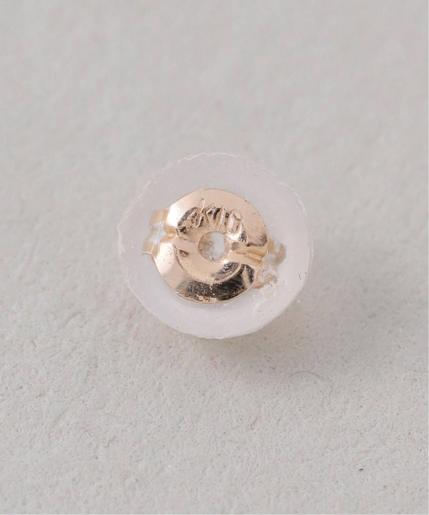 バロックパール*ホワイトトパーズピアス K10（両耳）（ピアス（両耳用