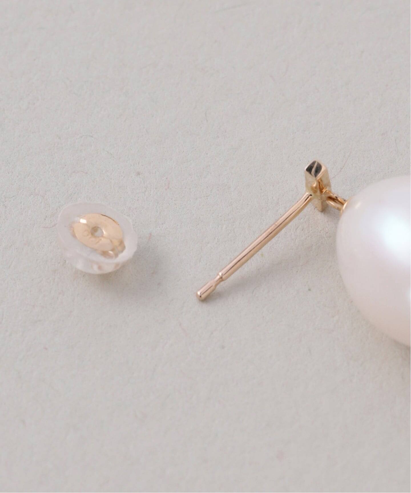 バロックパールバーピアス K10（両耳）（ピアス（両耳用））｜Lilas