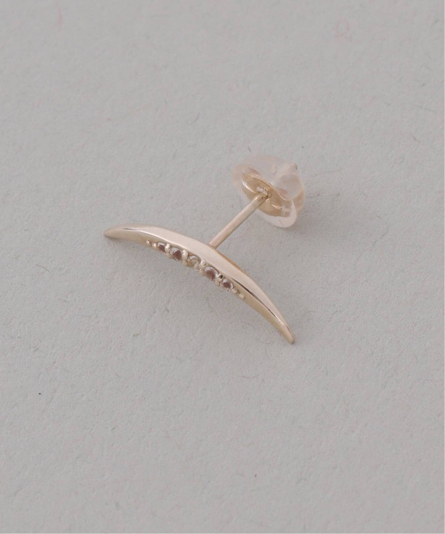 WEB限定》ムーンラインホワイトトパーズピアス K10（両耳）（ピアス