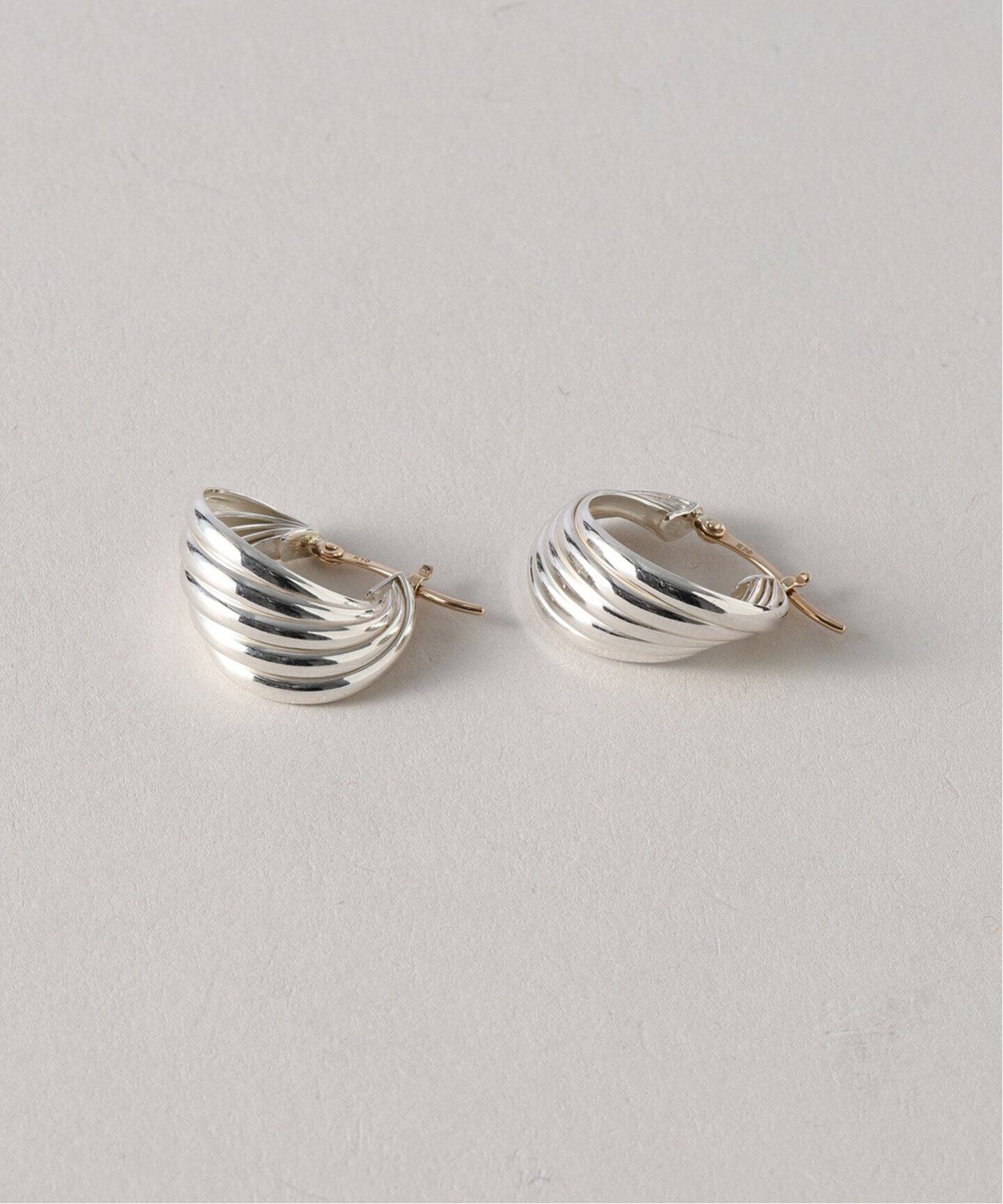 SAMH by LILAS】5ラインカーブフープピアス SV（両耳）（ピアス