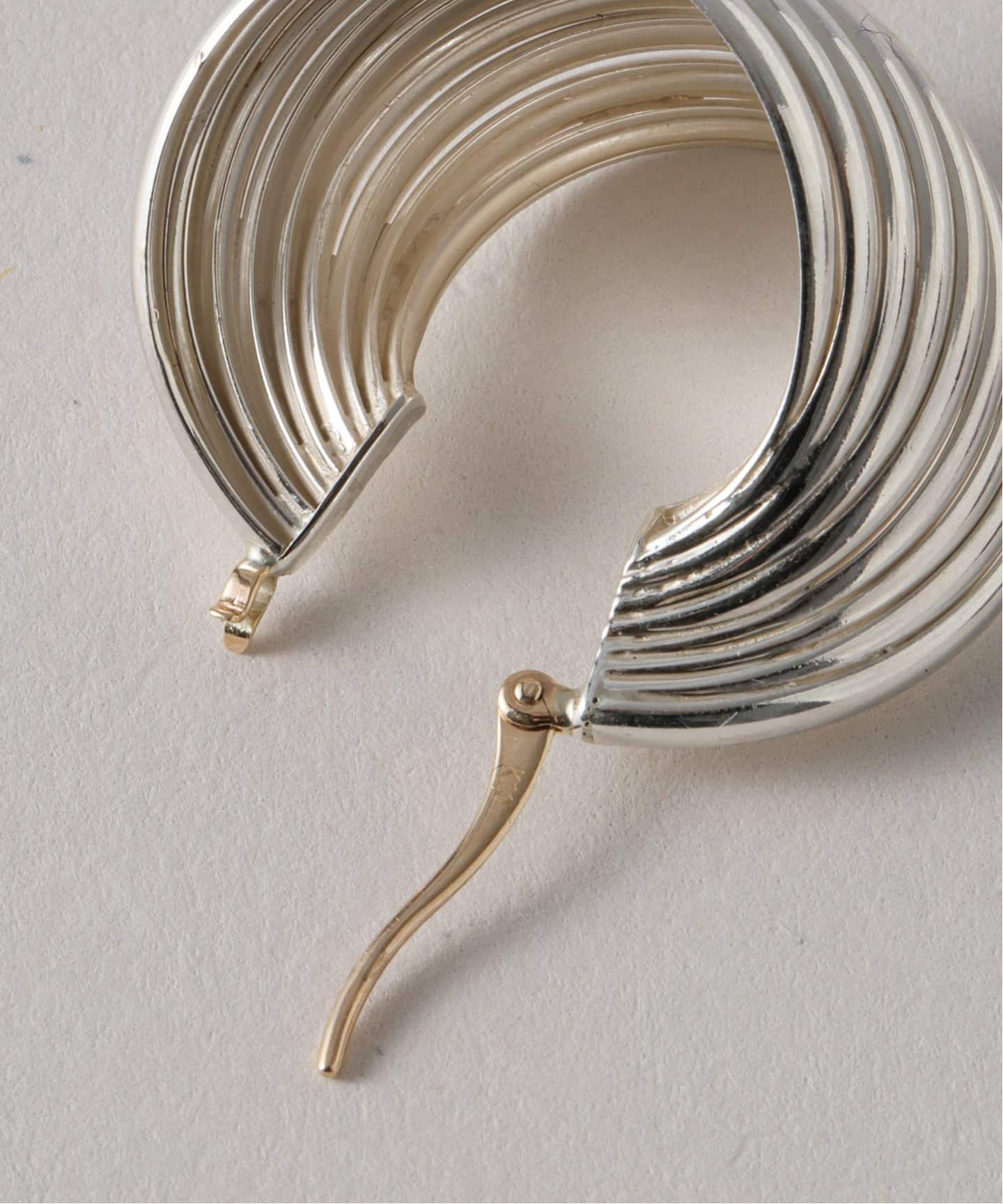 SAMH by LILAS】9ラインカーブフープピアス SV（両耳）（ピアス
