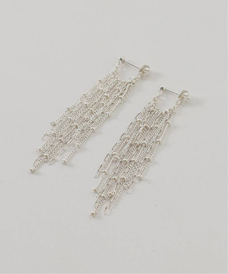 SAMH by LILAS】 チェーンフリンジ7cmピアス SV(両耳)（ピアス（両耳用 