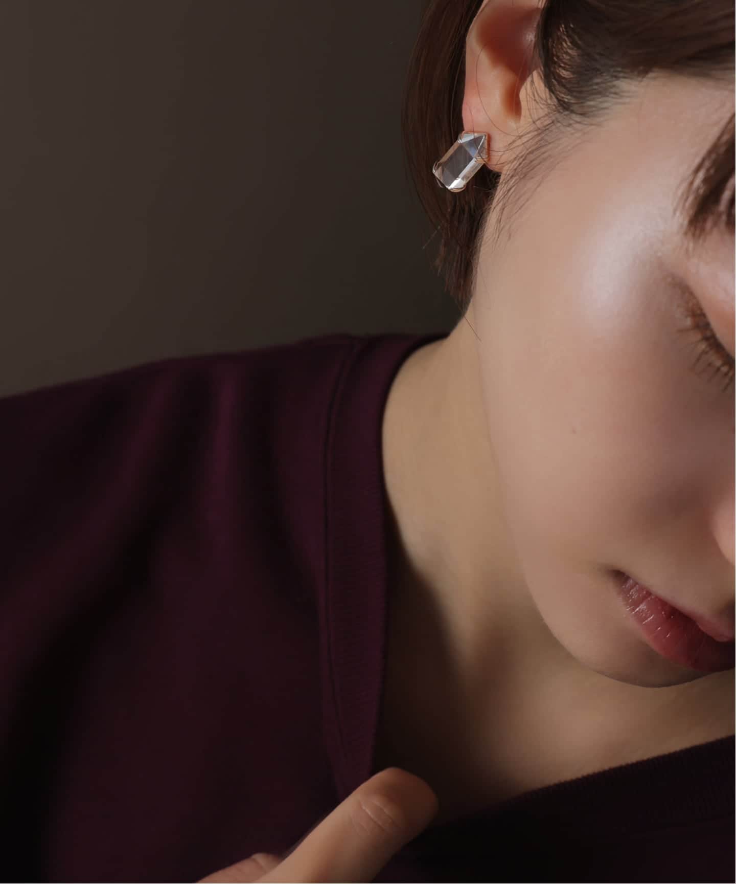 SAMH by LILAS】ハーモニークォーツピアス SV（両耳）（ピアス（両耳用