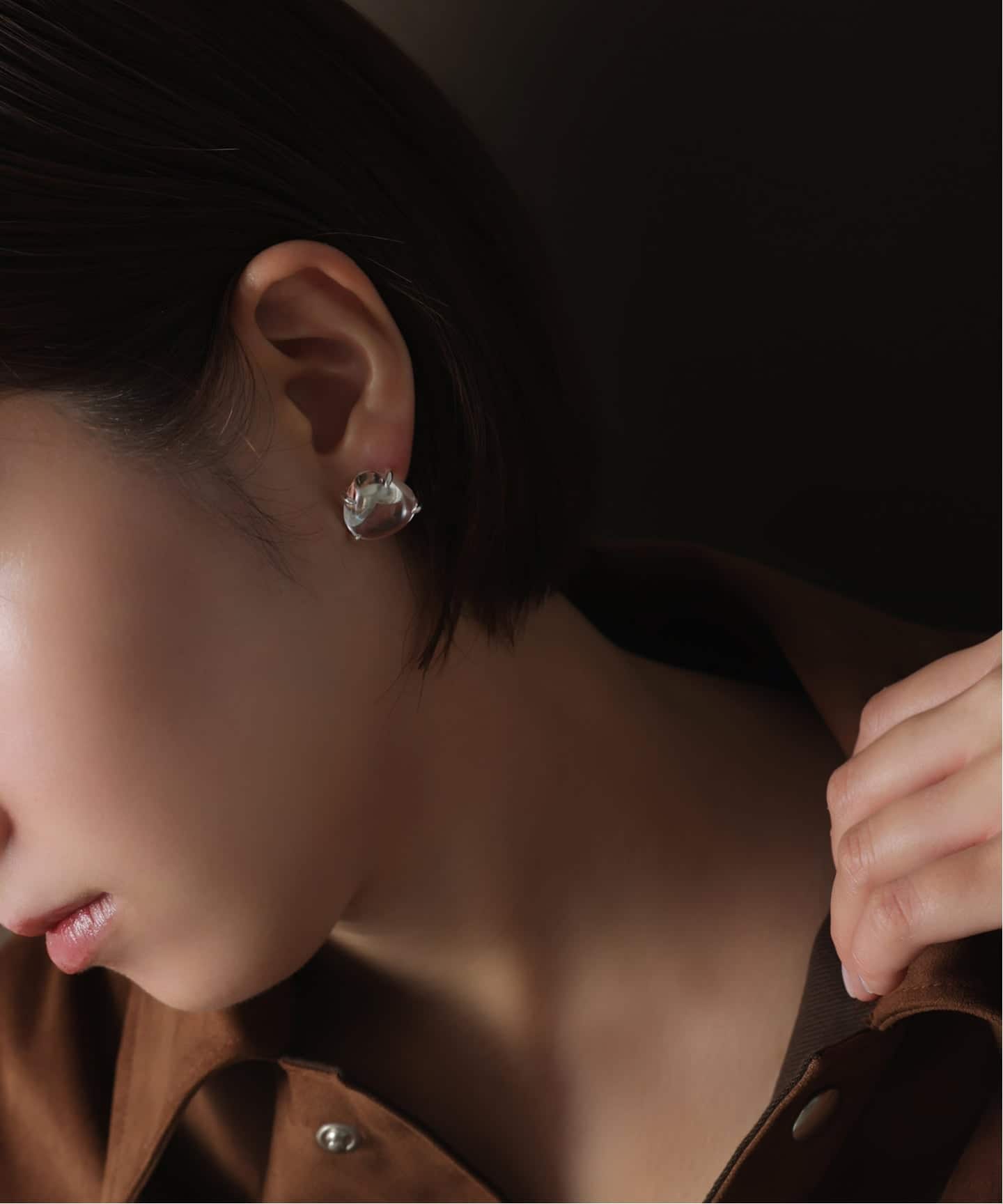 【SAMH by LILAS】ムーンピアス SV（両耳） SAMH by LILAS】ワイド月甲丸ピアス SV（両耳）（ピアス（両耳用