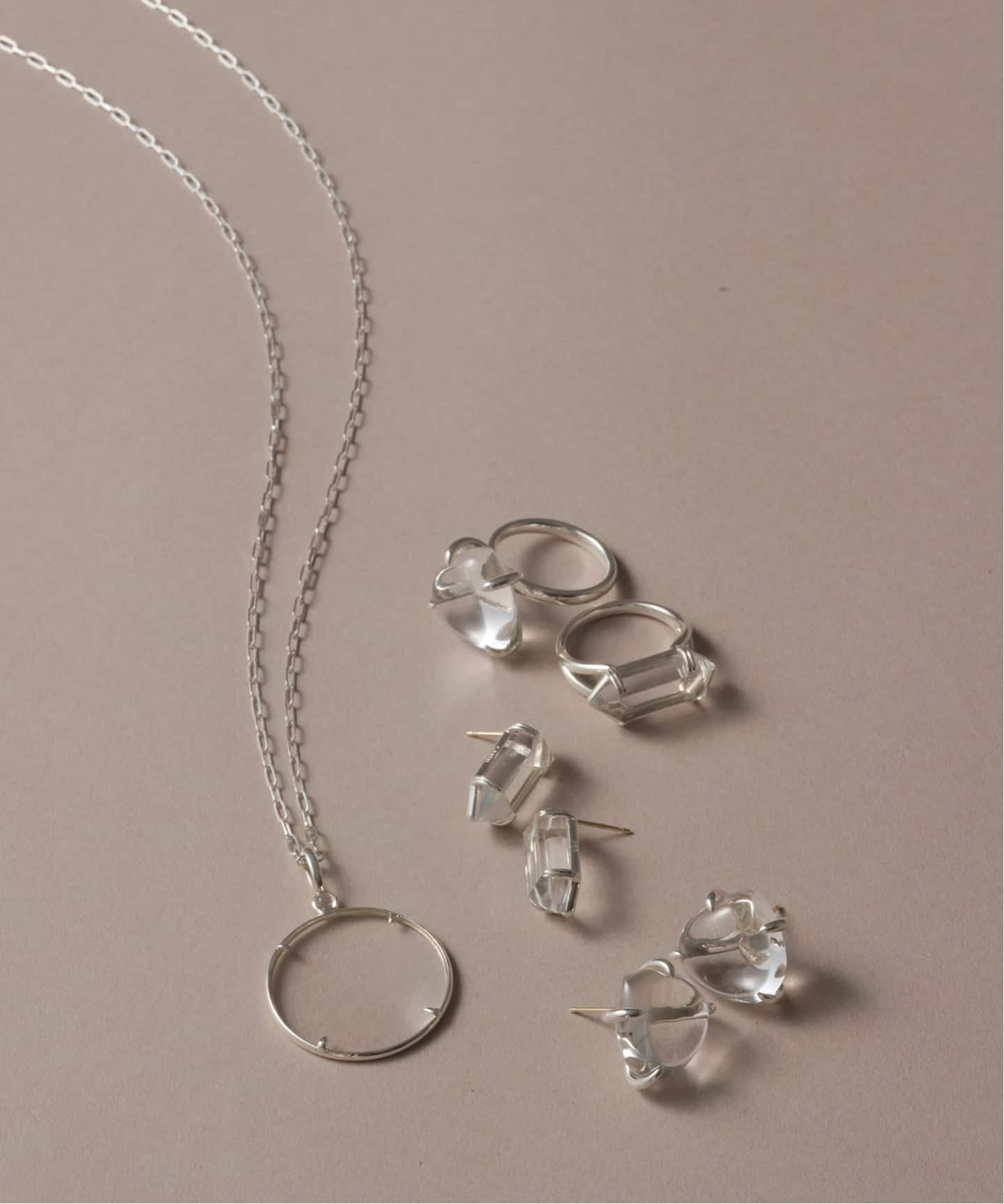 SAMH by LILAS】マロンクォーツピアス SV（両耳）（ピアス（両耳用