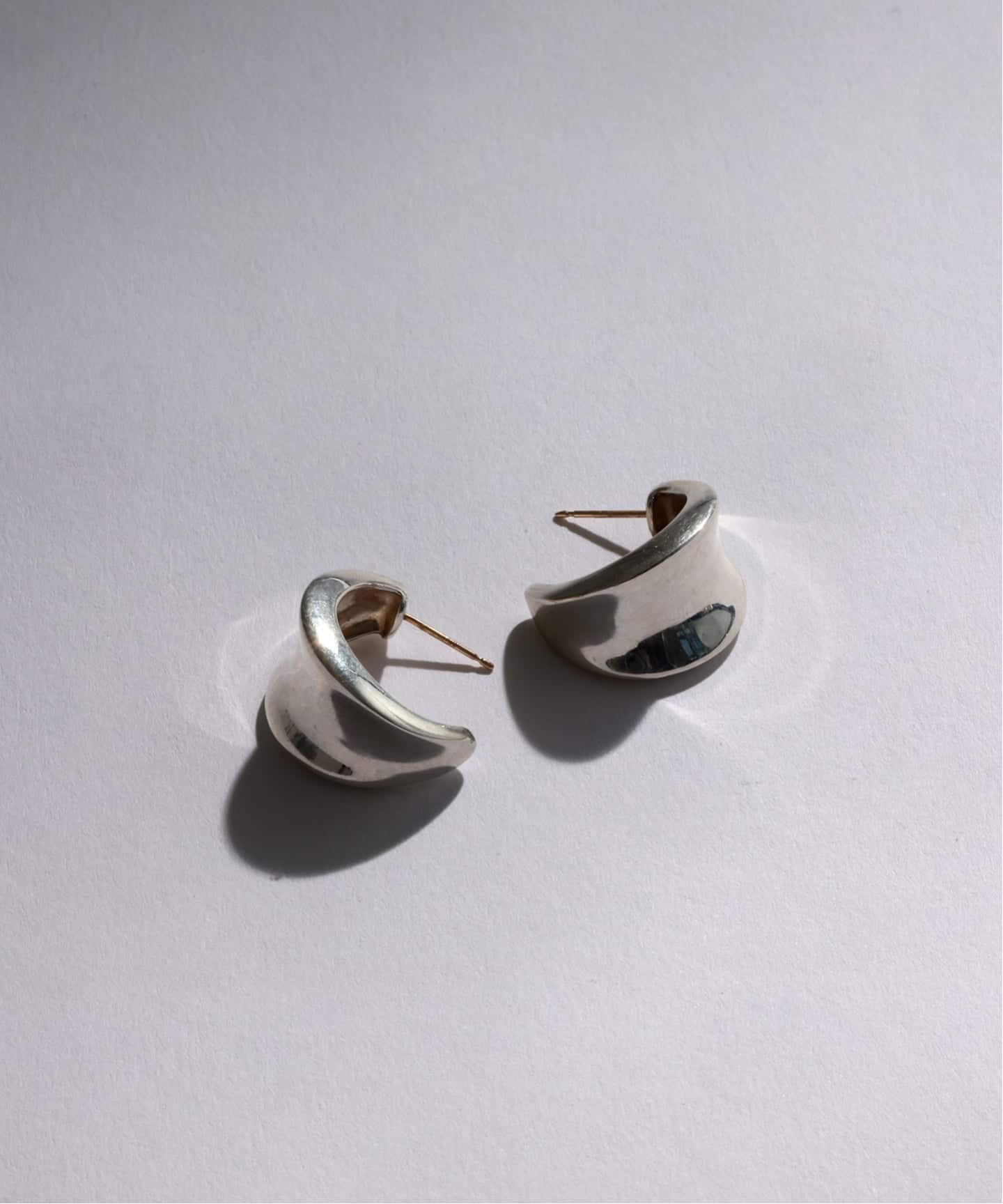 SAMH by LILAS】ワイド平甲丸ピアス SV（両耳）（ピアス（両耳用