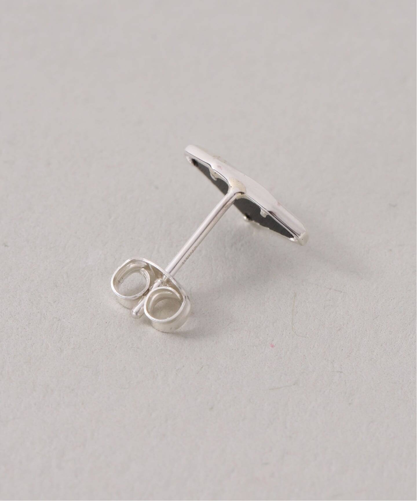 SAMH by LILAS】ダイヤモンドカットオニキスピアス SV（両耳）（ピアス