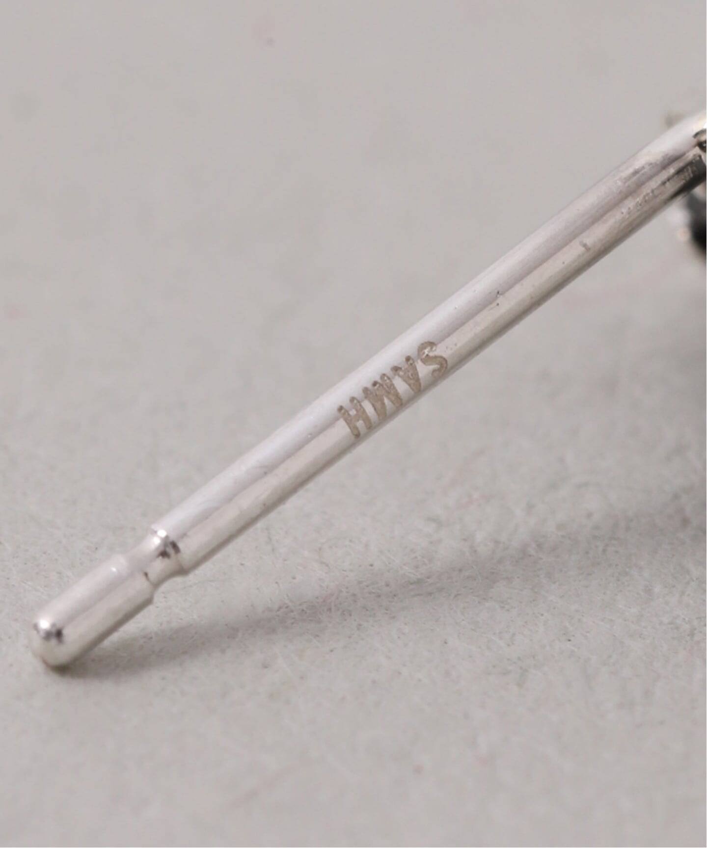 SAMH by LILAS】ダイヤモンドカットオニキスピアス SV（両耳）（ピアス