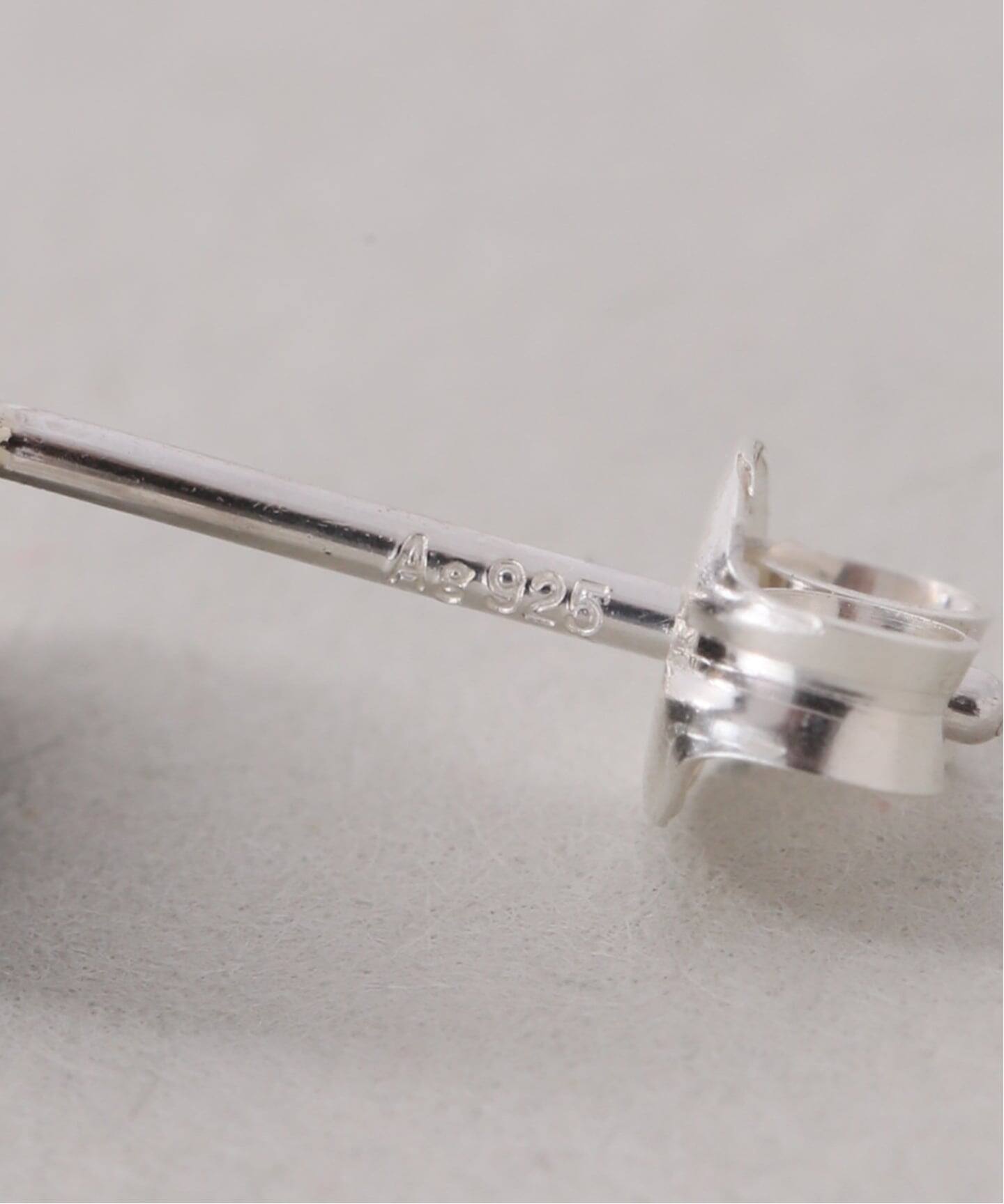 SAMH by LILAS】ダイヤモンドカットオニキスピアス SV（両耳）（ピアス