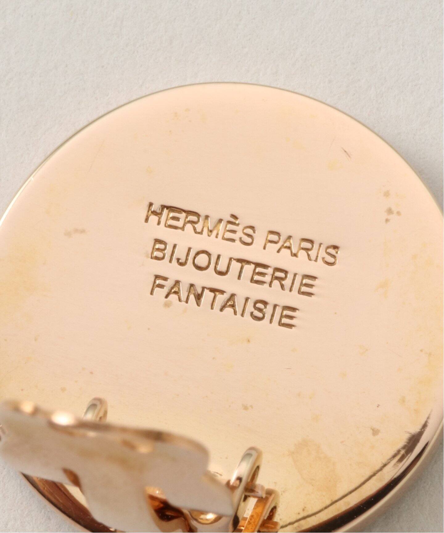 VINTAGE HERMES/エルメス】Corozo earring(両耳)（イヤリング