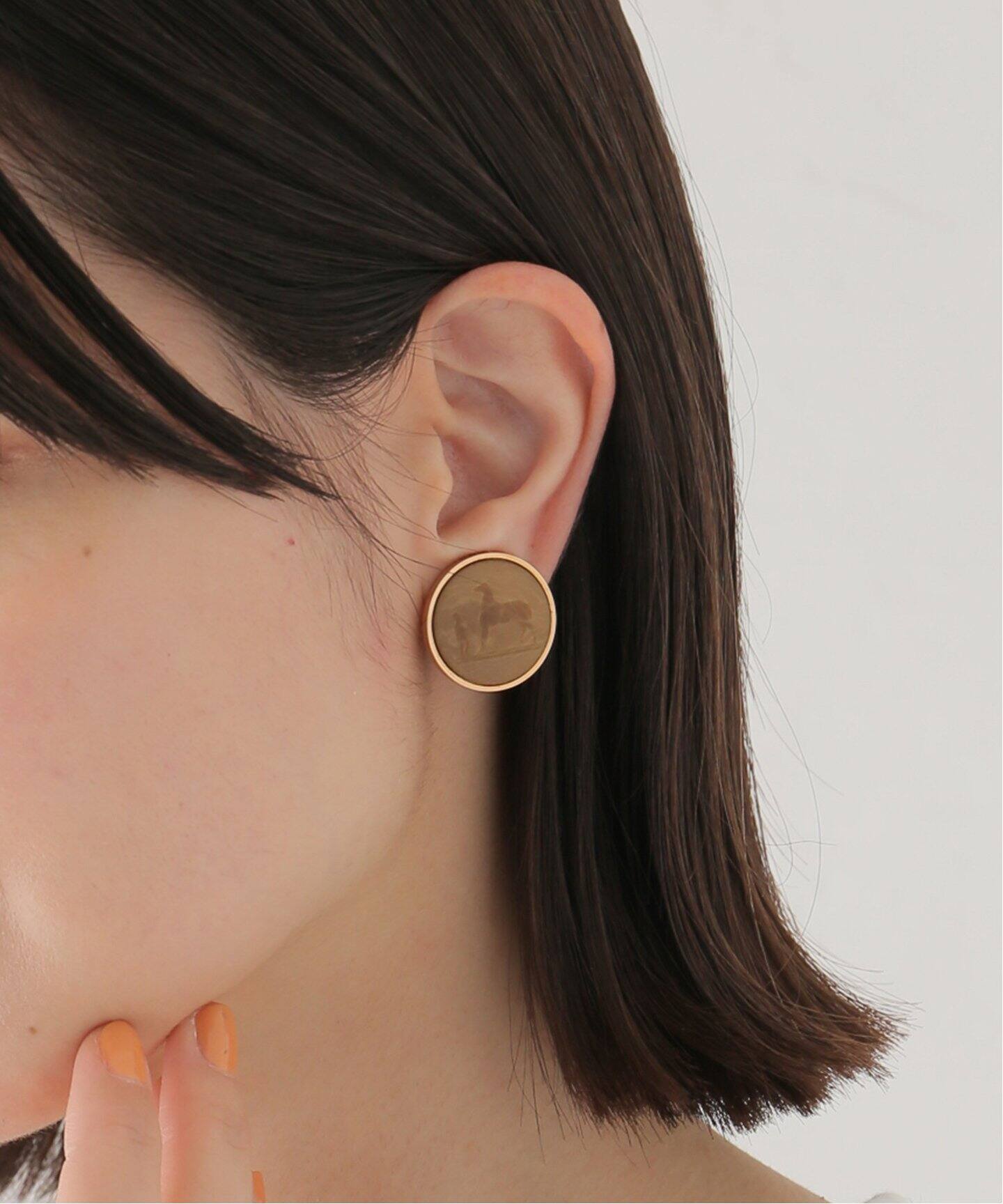 VINTAGE HERMES/エルメス】Corozo earring(両耳)(イヤリング VINTAGE HERMES/エルメス】Corozo earring(両耳)(イヤリング