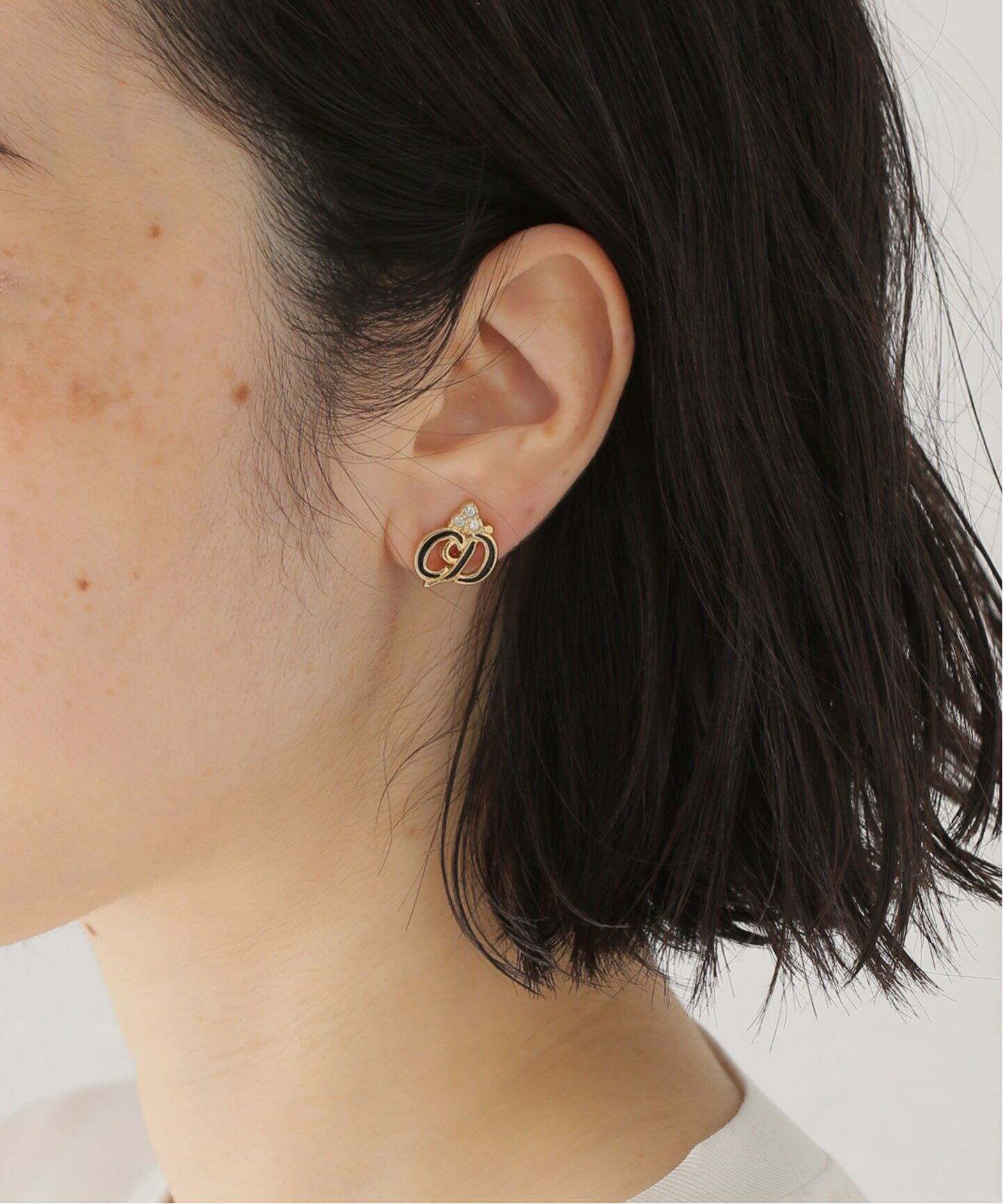 VINTAGE DIOR/ディオール 】earring logo(両耳)（ピアス（片耳用  