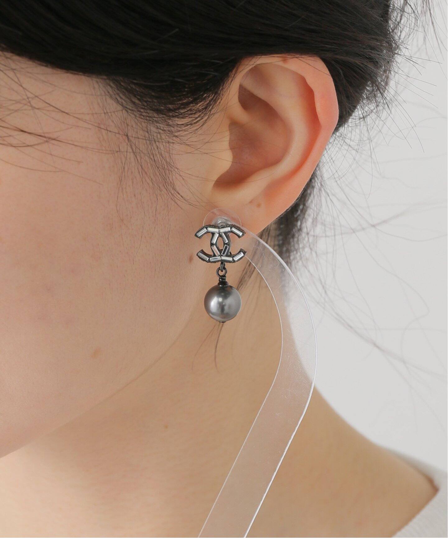 CHANEL 溶岩 シャネル ヴィンテージ ピアス 片耳 VINTAGE CHANEL/シャネル】pierce(両耳)(ピアス(両耳用