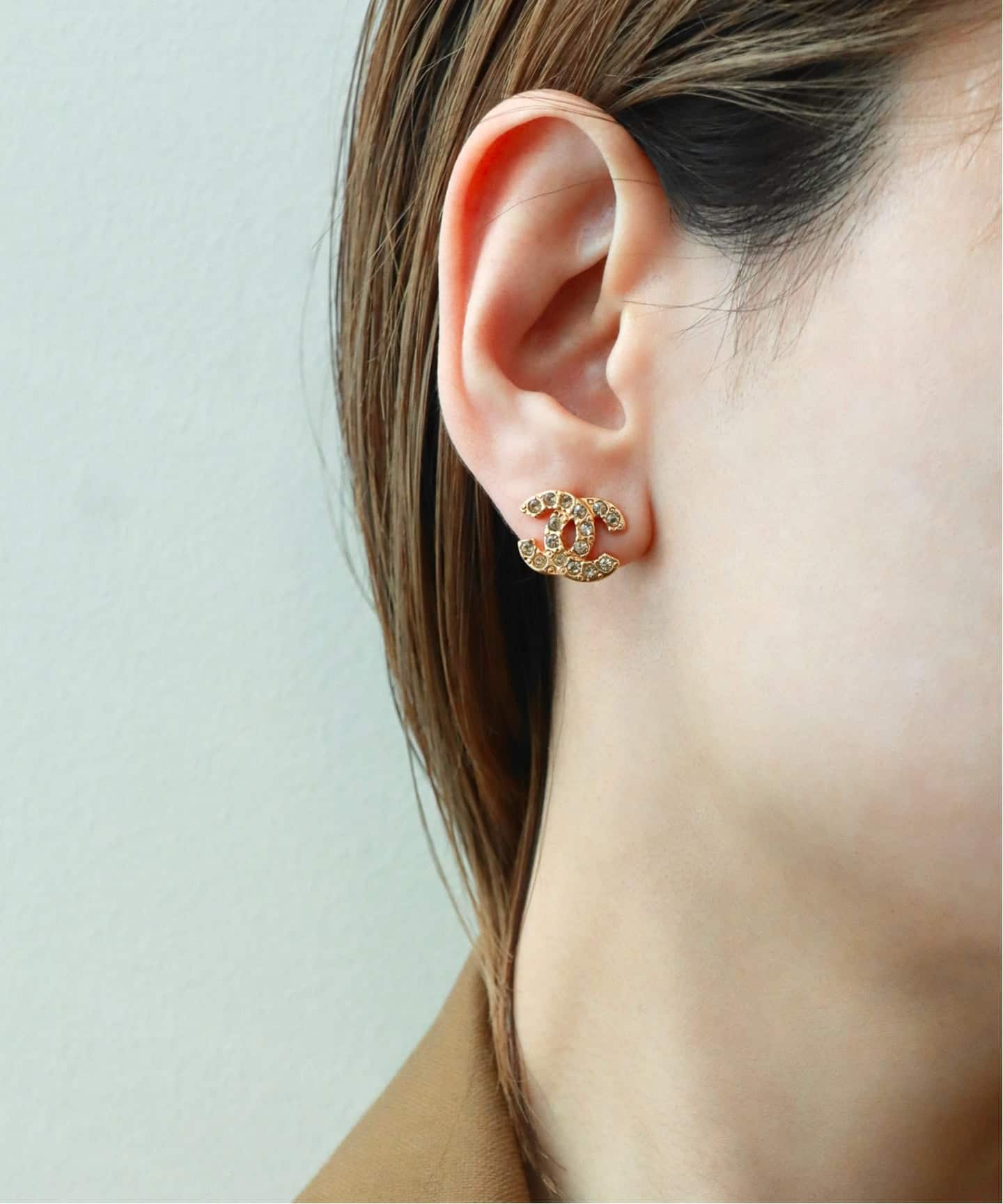 CHANEL ゴールド ピアス(両耳用) VINTAGE CHANEL/シャネル】pierce(両耳)（ピアス（両耳用