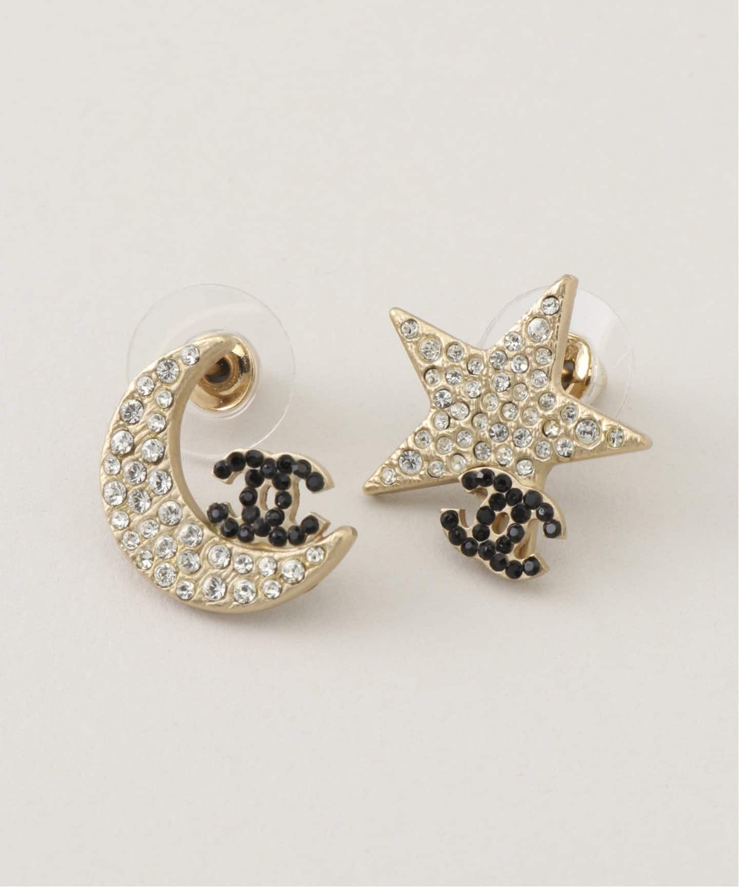 CHANEL 1994年製 ゴールド ピアス(片耳用) シャネル CHANEL B14P ラウンド ピアス 丸 シャンパンゴールド