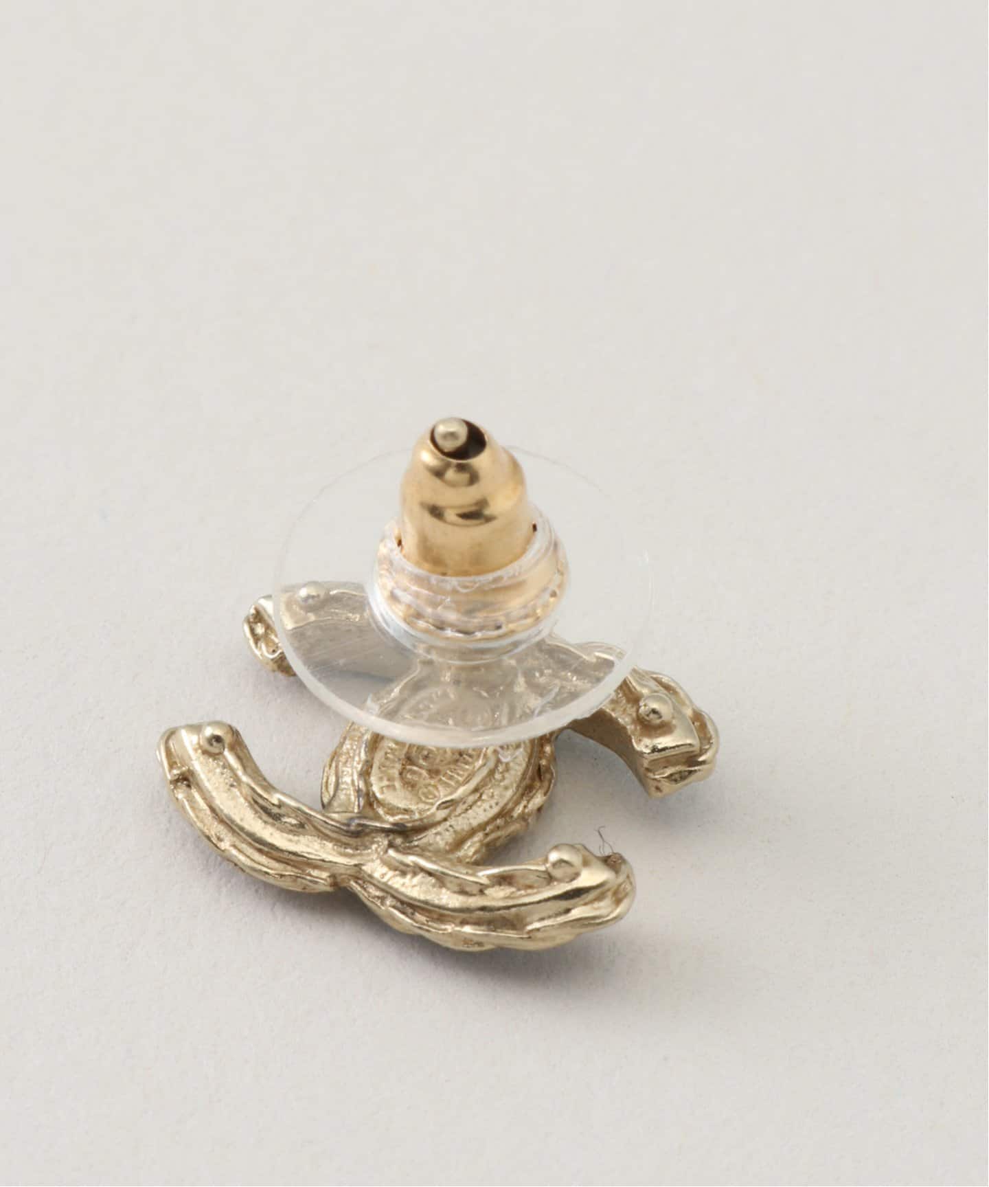 CHANELシャネル ミントグリーン 翡翠風 両耳 スタッドピアス ヴィンテージ VINTAGE CHANEL/シャネル】pierce(両耳)（ピアス（両耳用