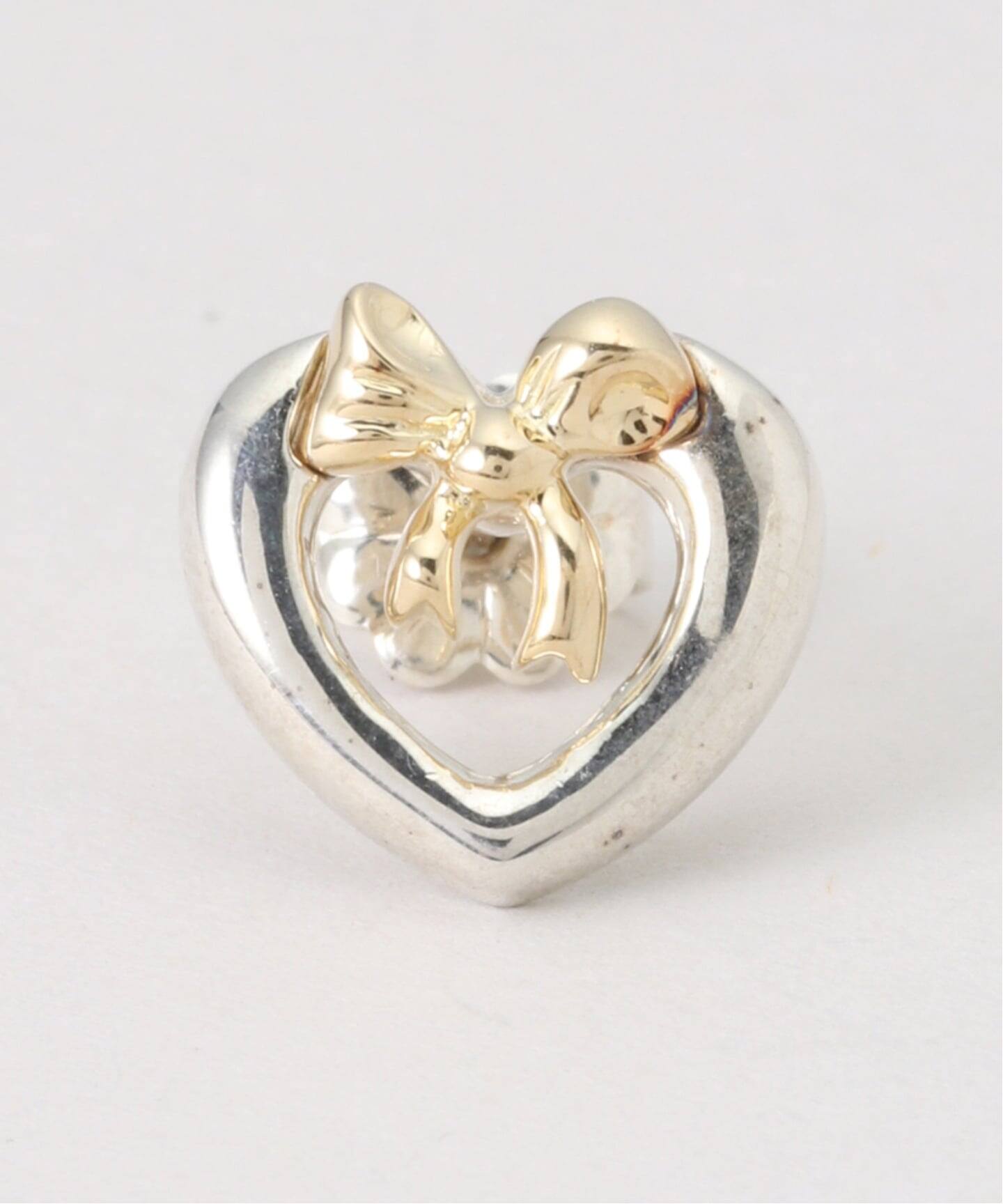 VINTAGE TIFFANY&Co./ティファニー】Heart ribbon pierce(両耳