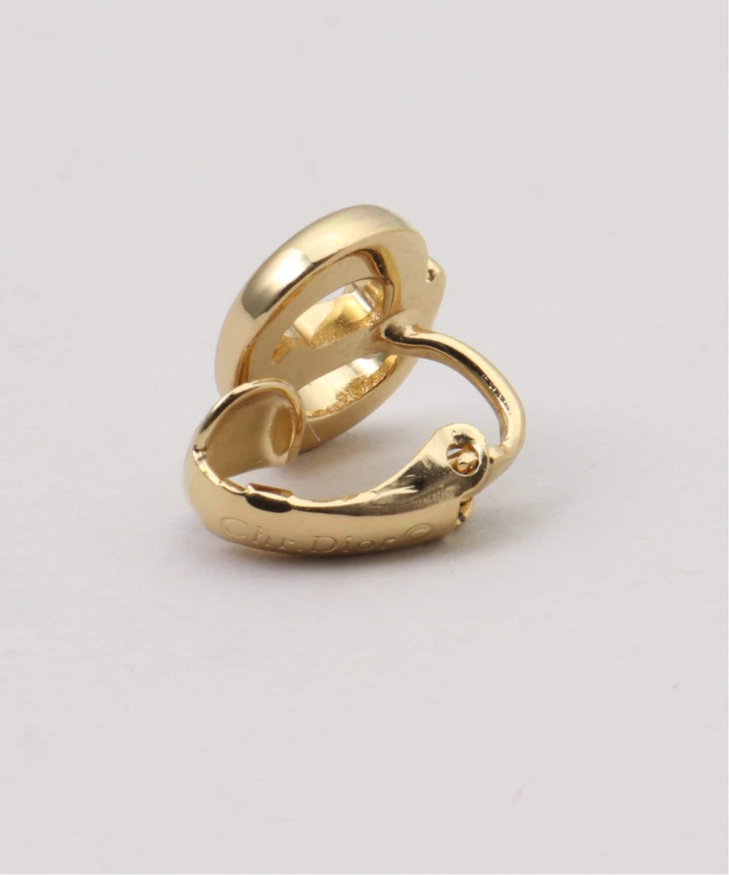 dior ゴールド オープンリング ピアス(両耳用) VINTAGE DIOR/ディオール 】earring logo(両耳)（イヤリング