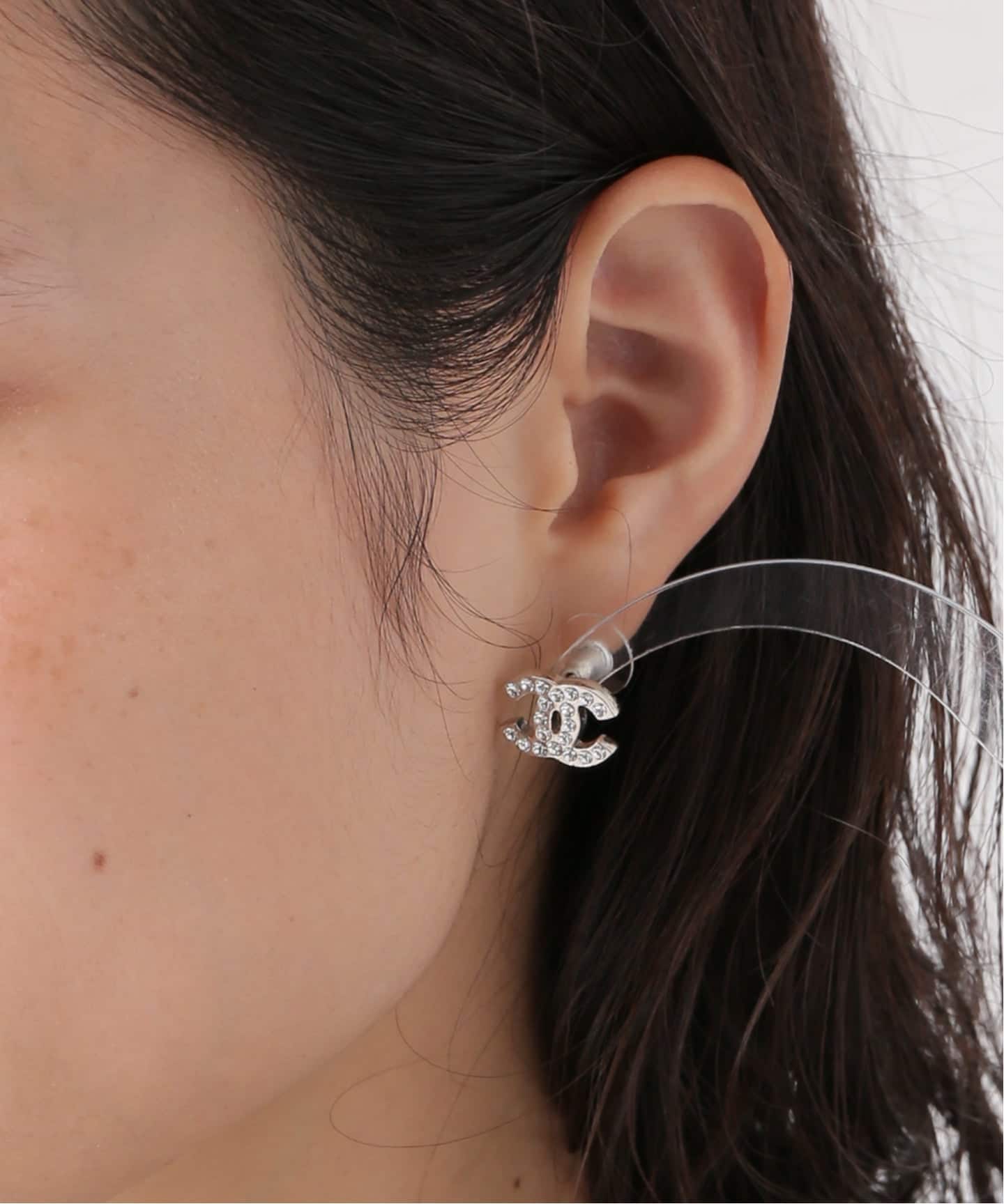 CHANEL　シャネル　ピアス　ヴィンテージ CHANEL - CHANEL ピアス ヴィンテージ グリポア ガラスストーン