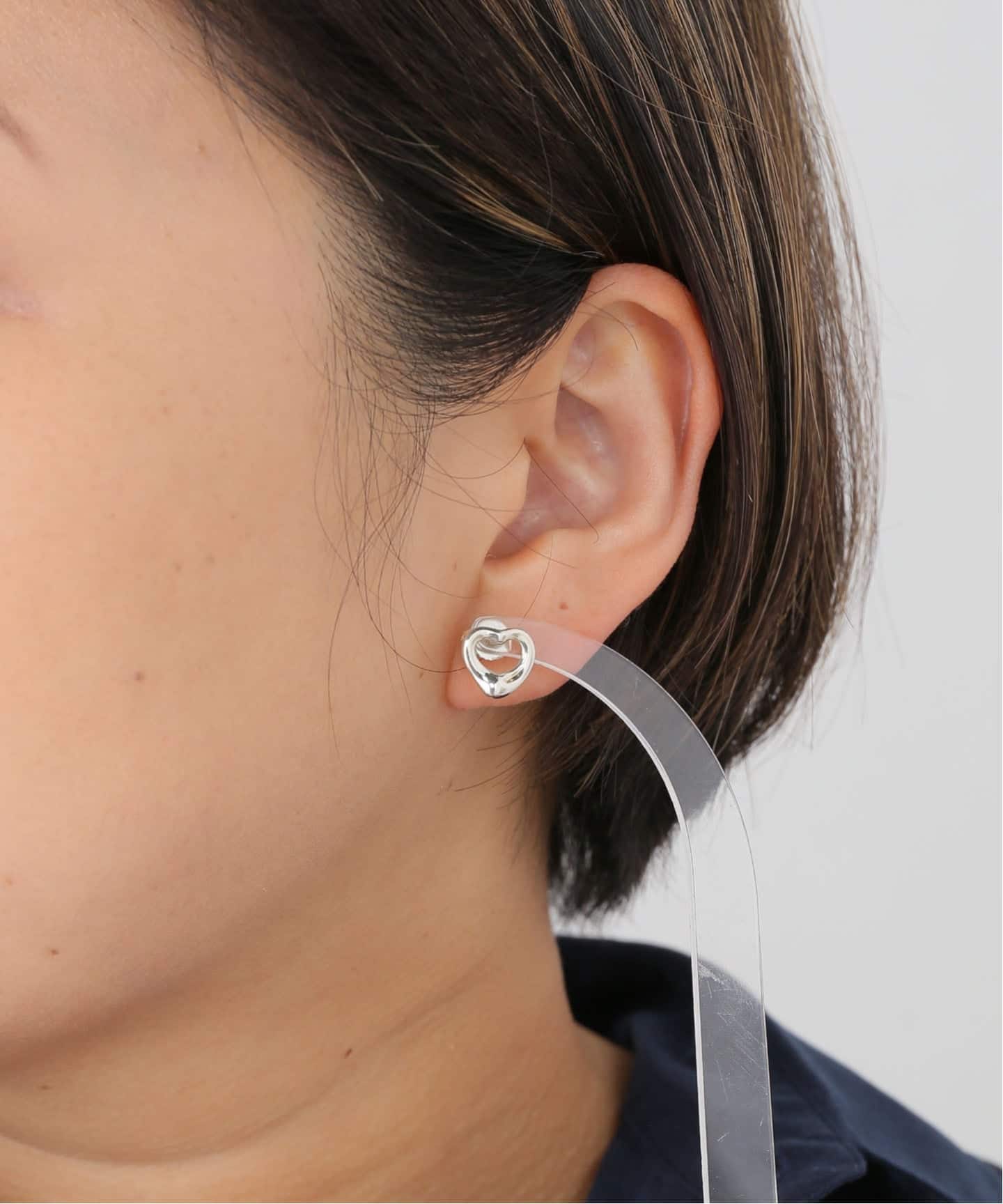 ティファニー・両耳ピアス VINTAGE TIFFANY&Co./ティファニー】 Open heart pierce xs(両耳