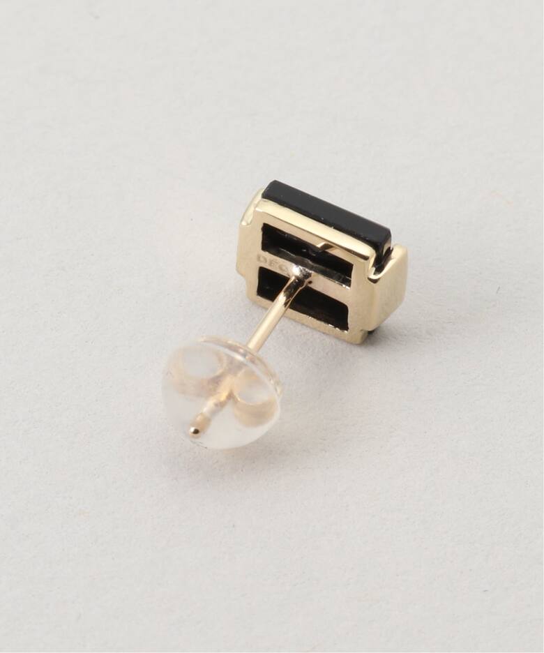 10K square onyx pierce(両耳)（ピアス（両耳用））｜DECOUVERTE