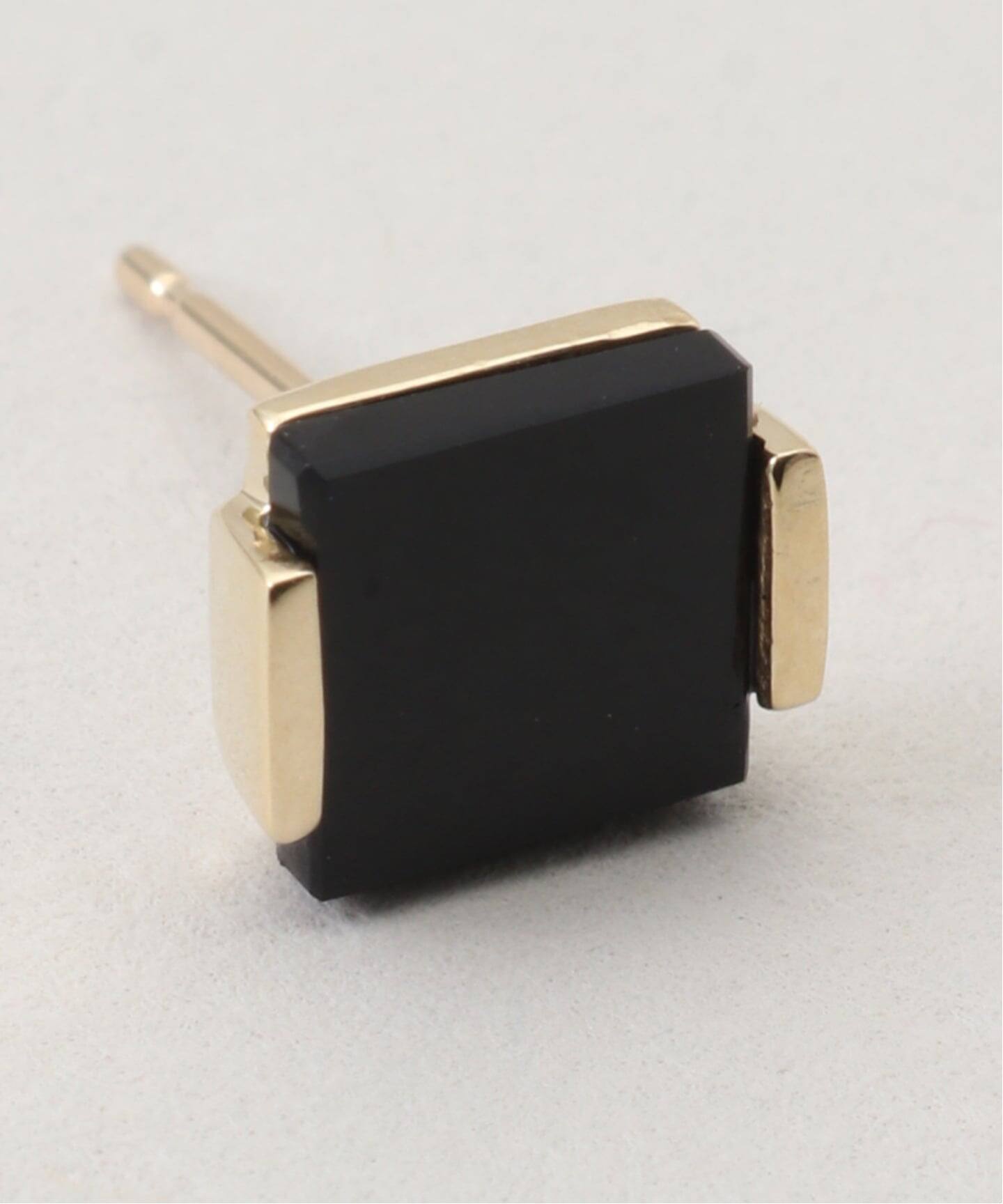 10K square onyx pierce(両耳)（ピアス（両耳用））｜DECOUVERTE
