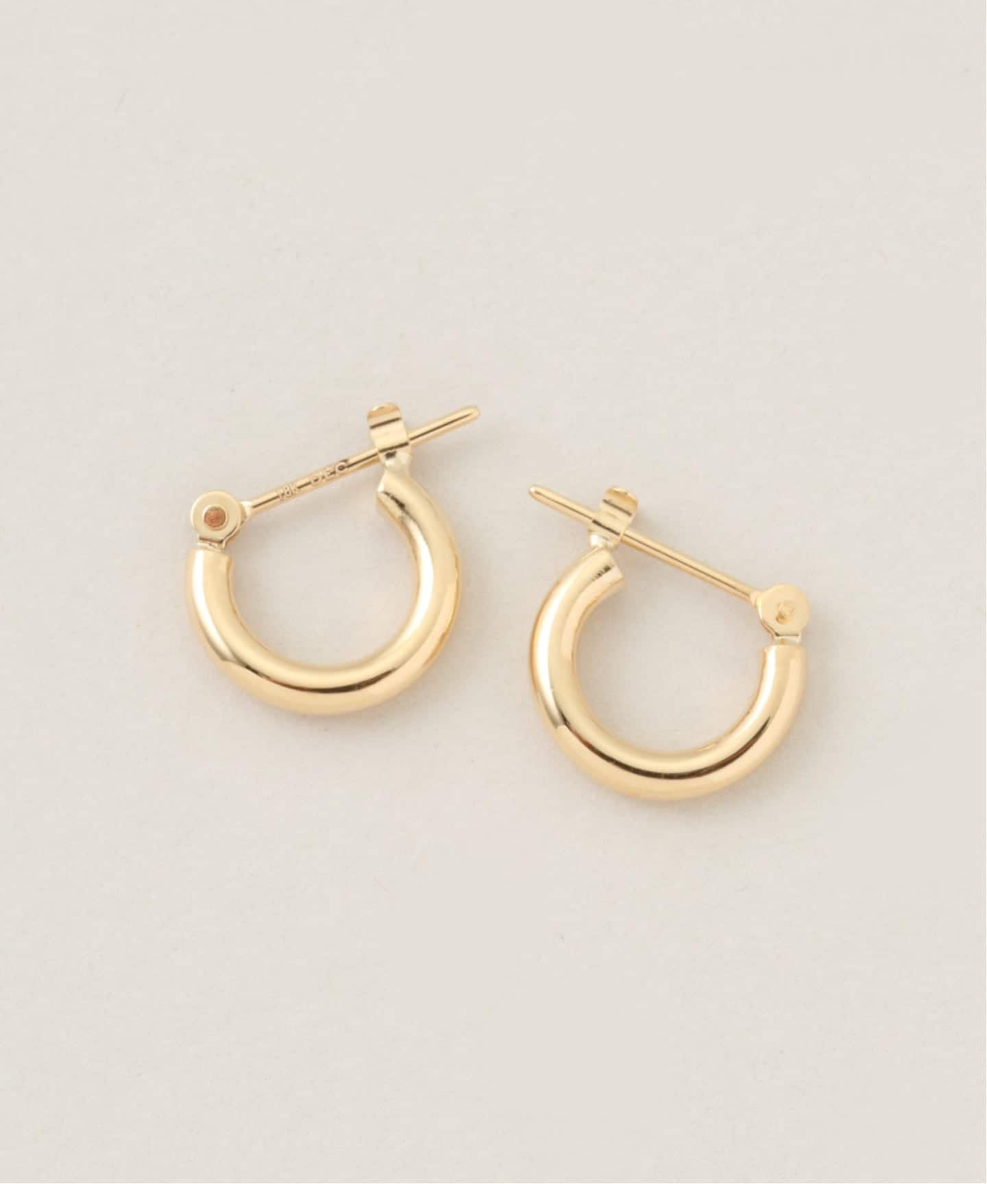 18K 0.2pipe/1.0cm hoop pierce(両耳)（ピアス（両耳用