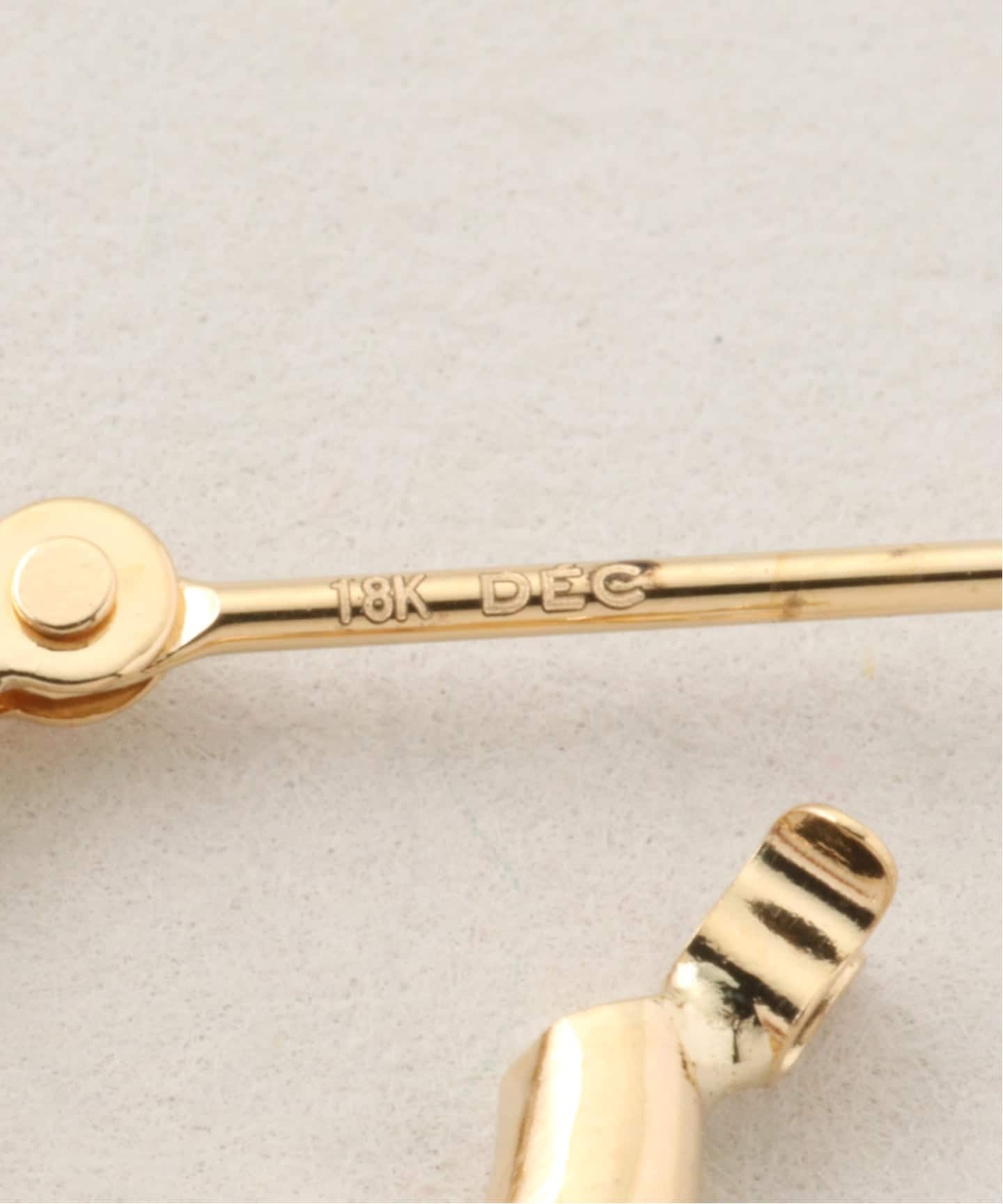 18K 0.2pipe/1.0cm hoop pierce(両耳)（ピアス（両耳用