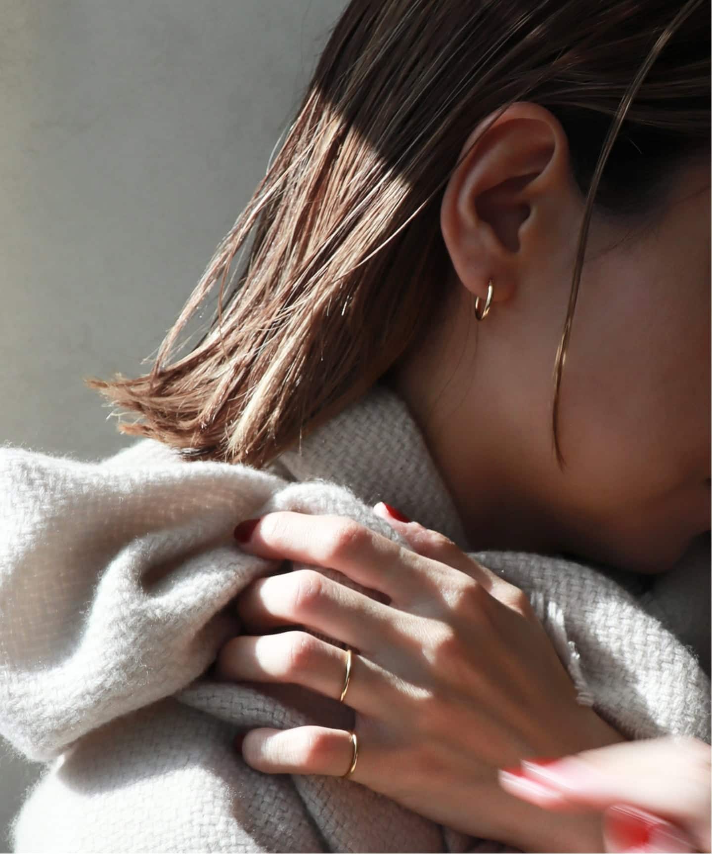 18K 0.2pipe/1.5cm hoop pierce(両耳)（ピアス（両耳用