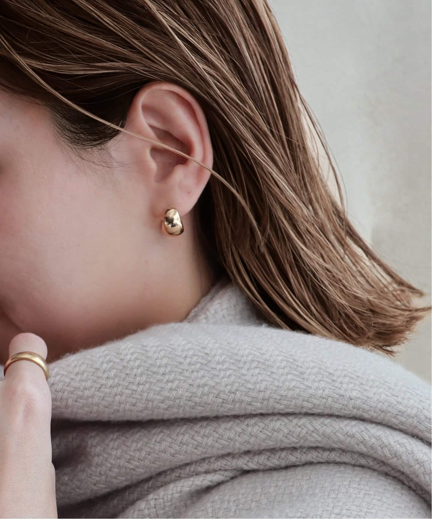 18K wide volume pierce(両耳)（ピアス（両耳用））｜DECOUVERTE