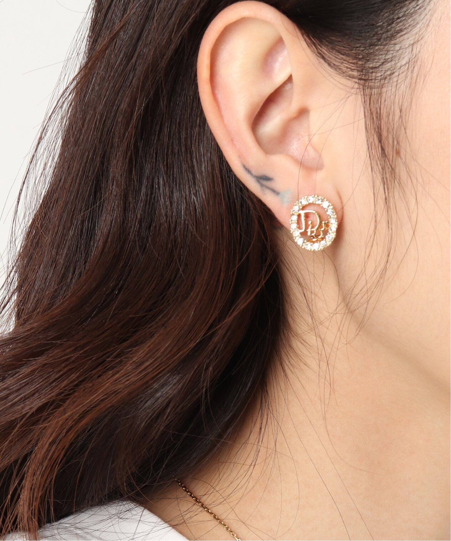 VINTAGE DIOR/ディオール】Logo earring(両耳)（イヤリング  