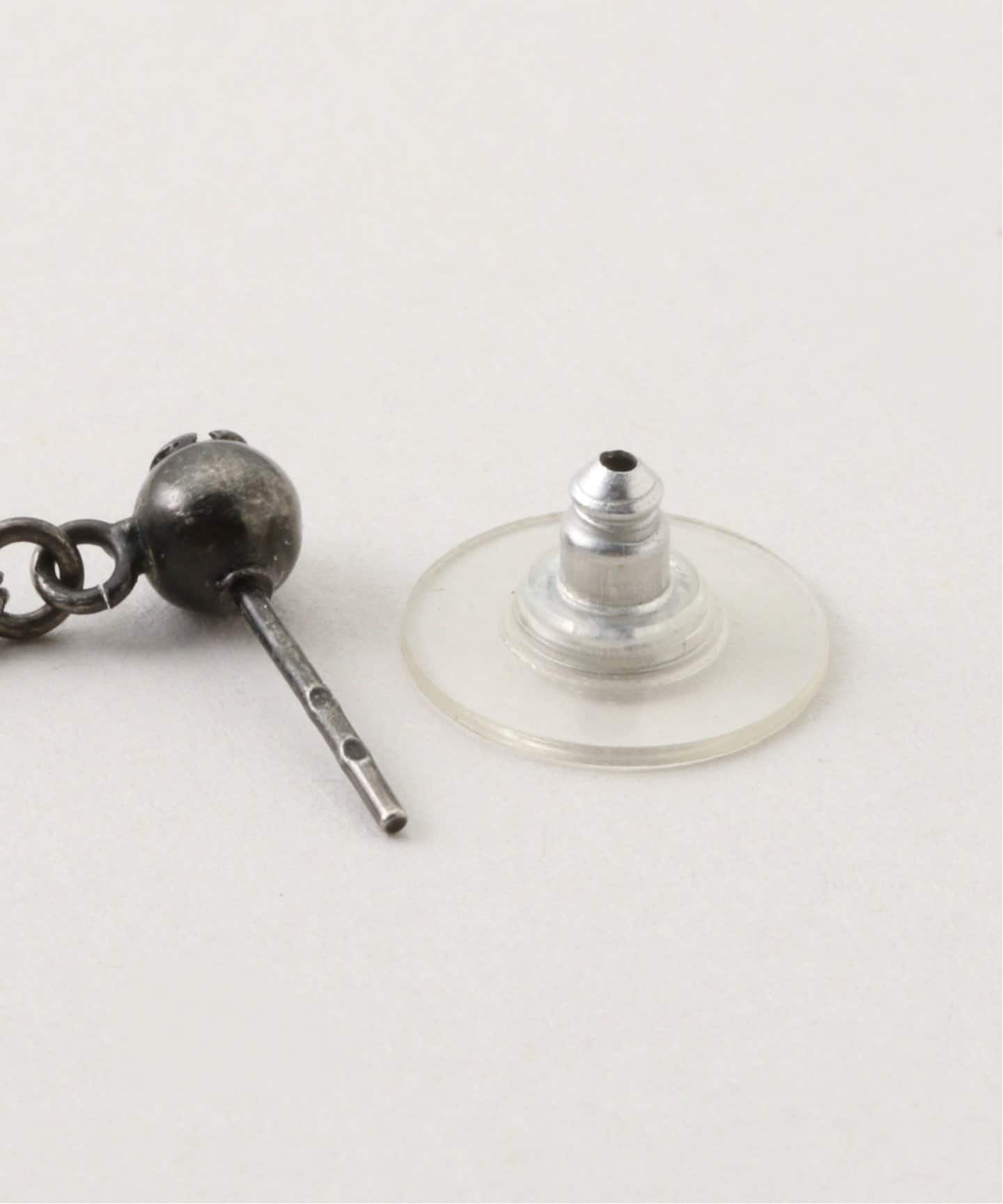 ♪CHANEL　シャネルピアス　ビンテージ　ガンメタ♪ VINTAGE CHANEL/シャネル】pierce logo snap button(両耳